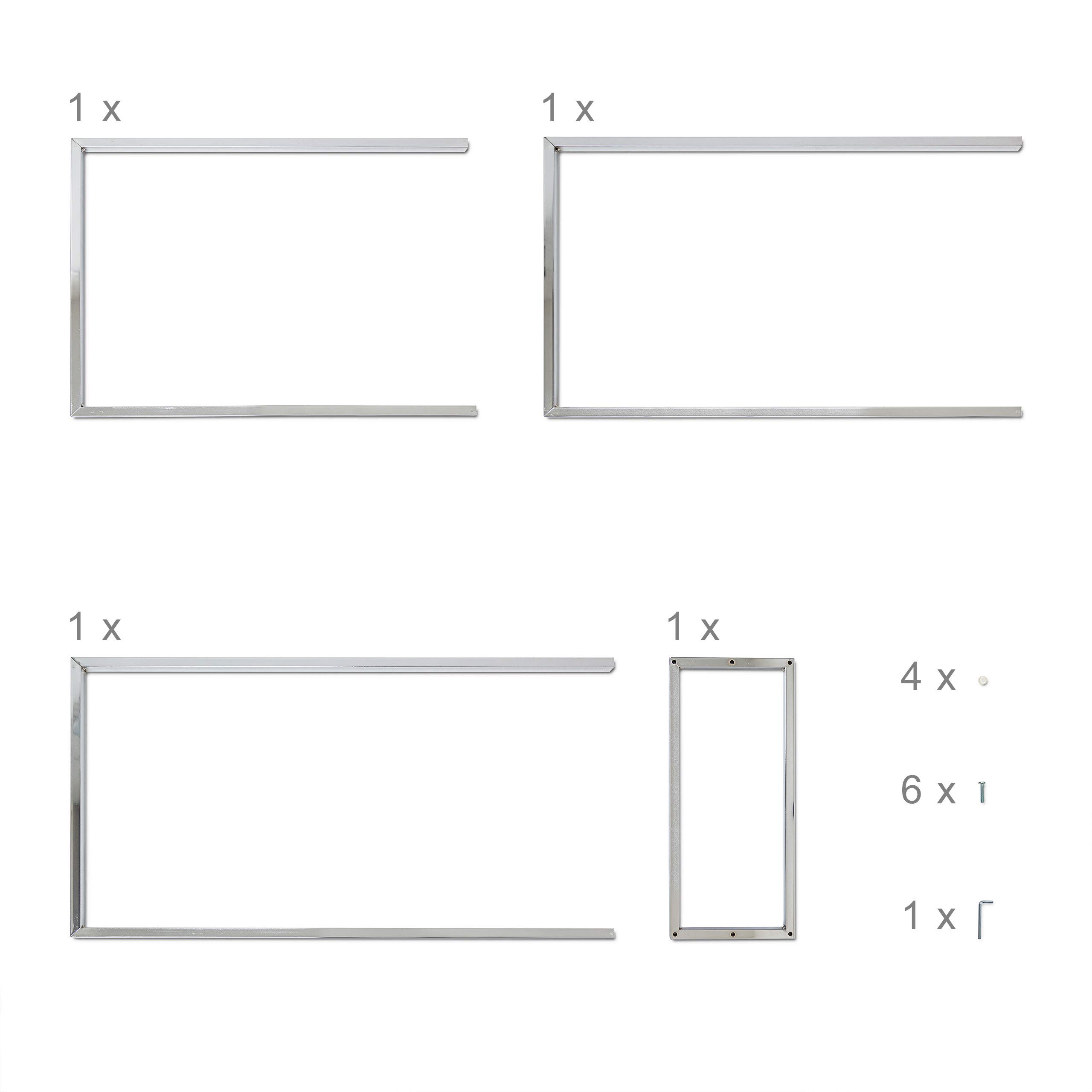 Relaxdays 10019256 Porte-serviettes sur pied avec base antidérapante 3 bras chromés en 3 hauteurs inox 82 x 46 x 21 cm support vêtement, gris argenté