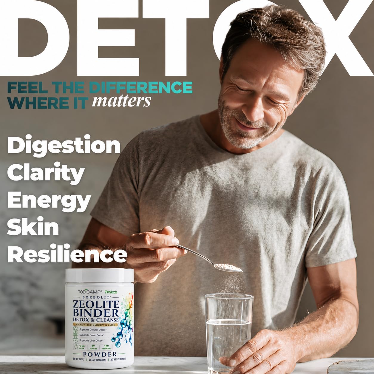 Zeolite Detox Binder - Clinoptilolite Zeolite Powder Binder Detox Cleanse — Amazon image 3