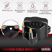 Vista 3 de Juego de 3 bobinas de encendido compatibles con Buick& Cadillac& Chevy& GMC& Isuzu & Oldsmobile& Pontiac Grand Prix 1991-2008, bobinas de encendido