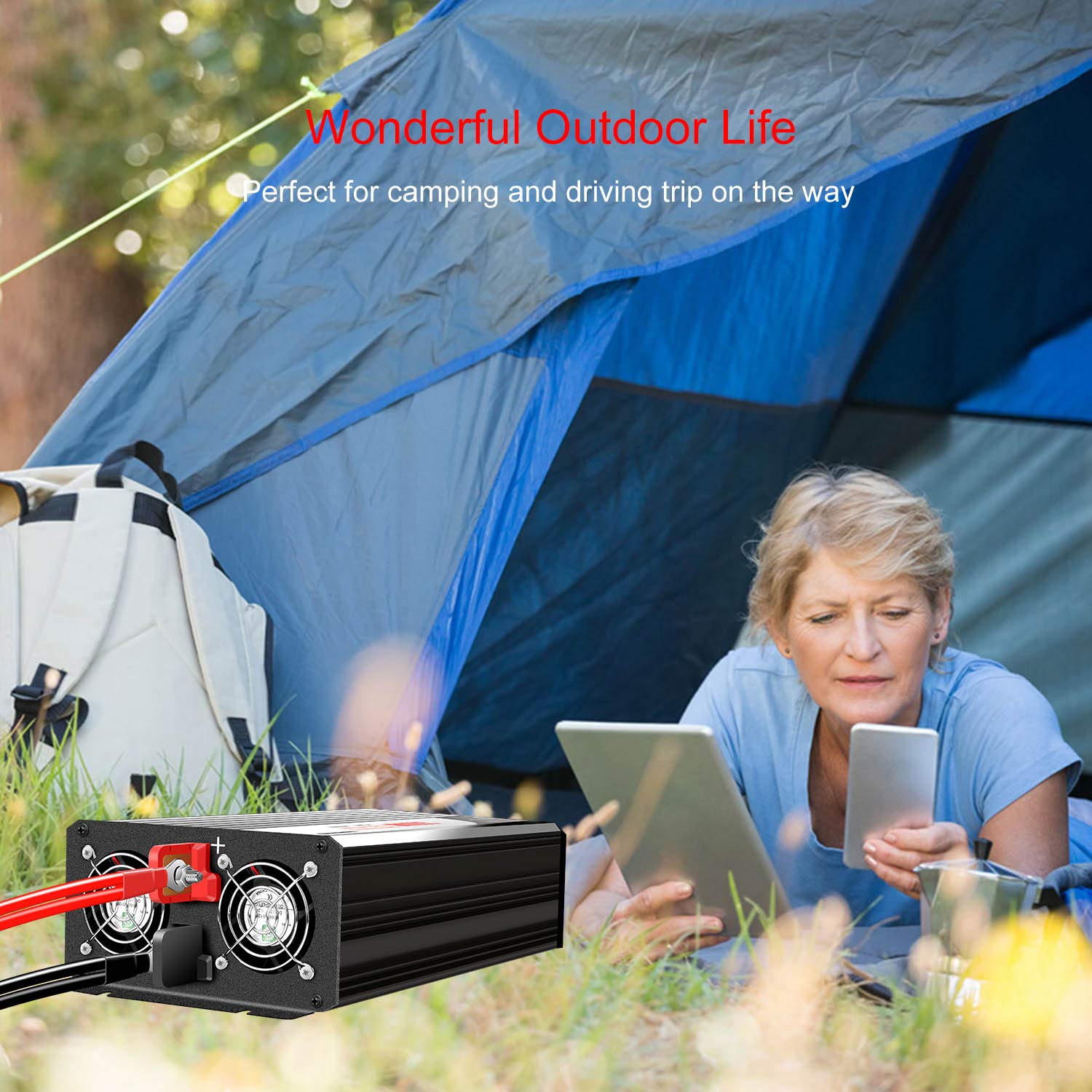CNSWIPOWER 1500W (picco 3000W) Inverter di potenza a onda sinusoidale pura DC a AC 230V 50Hz convertitore solare per uso domestico auto (DC 24V (Gamma 20V-30V) 1500W)