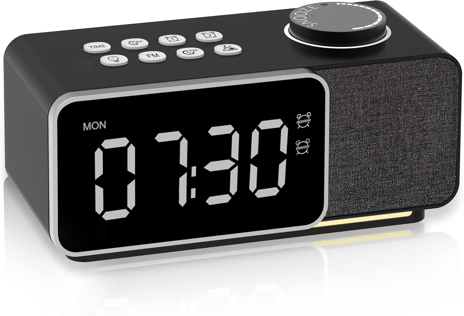 BUTTING Alarm Clock Radio, Bedside Digital Clock with
