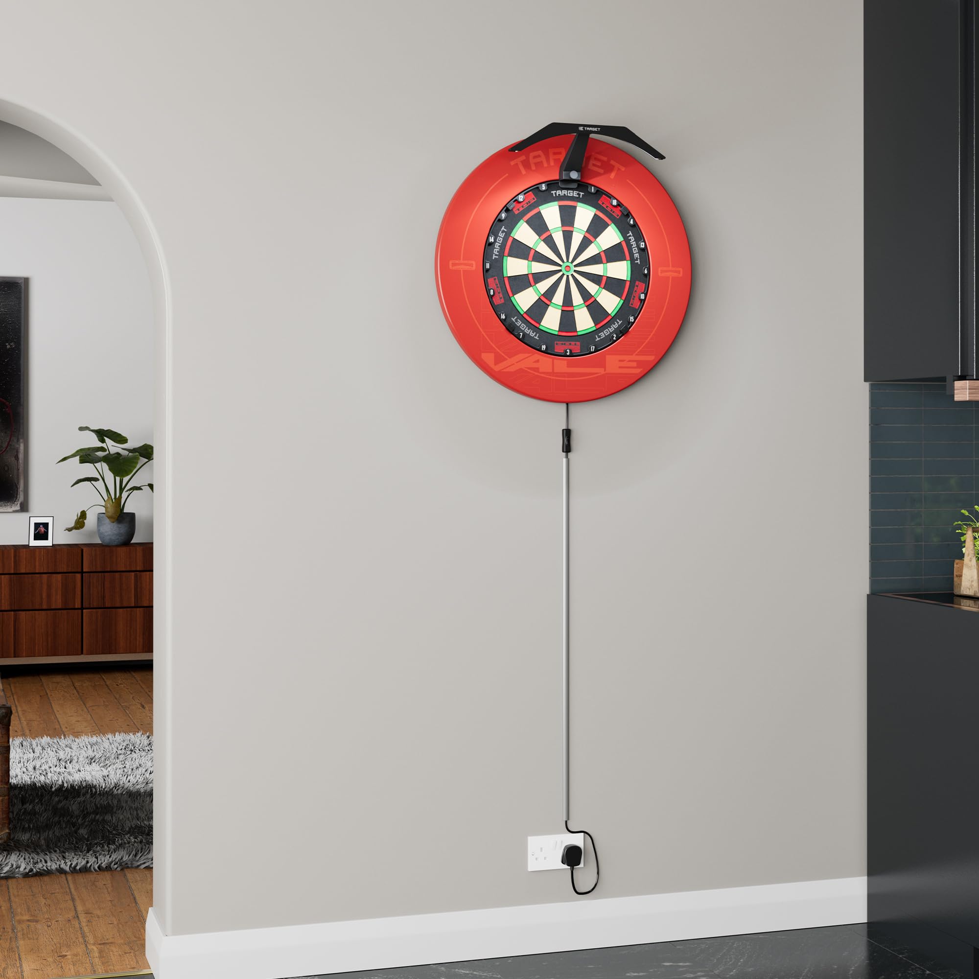Target Darts LED Dartboard Light - Illuminazione luminosa per l'intera tavola da freccette | Cavo extra lungo 3 m | Montaggio facile