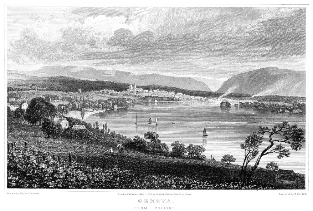 Switzerland Geneva 1819 Nengraving By F Goodall After A Drawing By Major George Cockburn English 1819 Poster Print by (24 x 36)