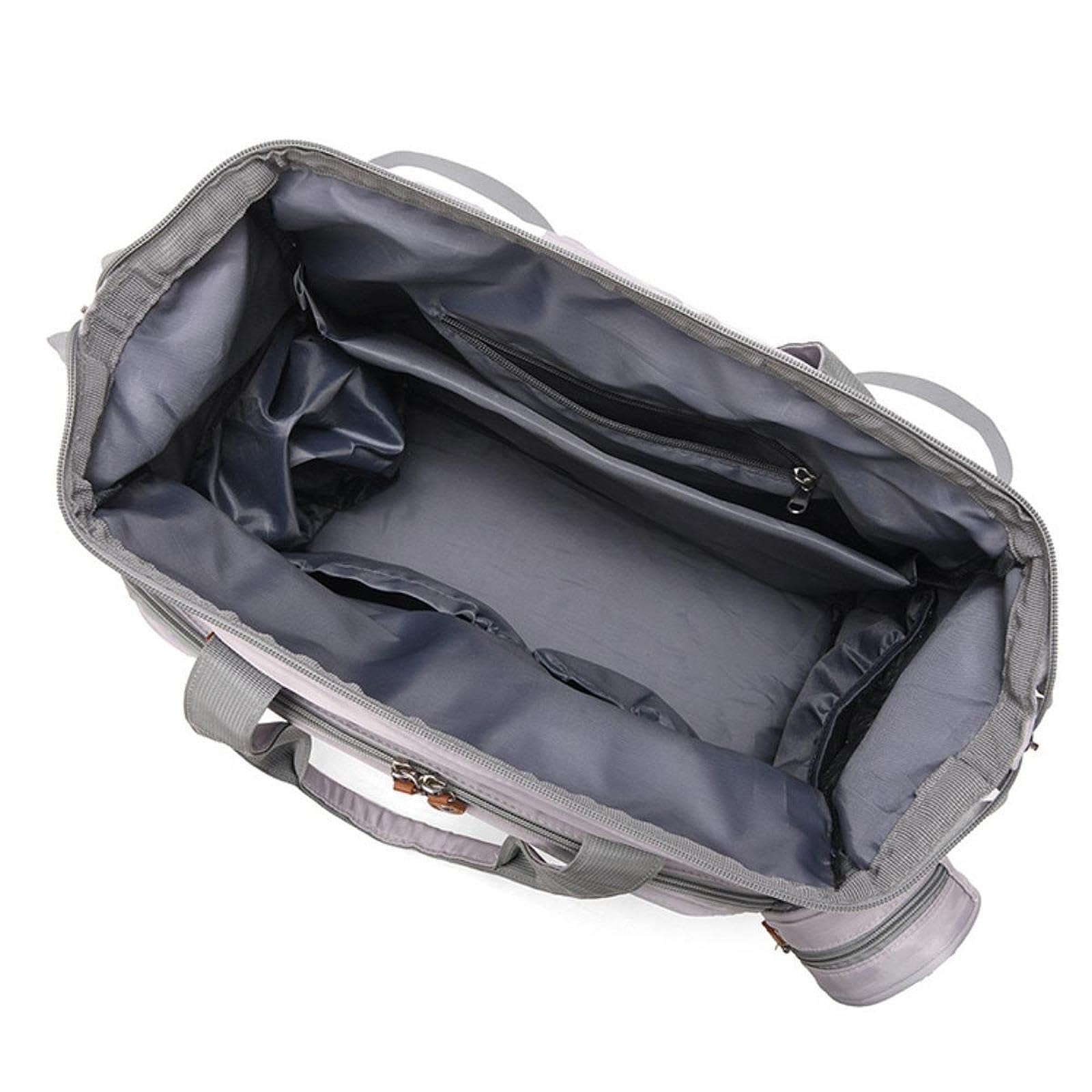 Generic Wickelrucksack, Reisetasche, Große Kapazität, Verschleißfest, mit Schuhfach, Schnulleretui, Kleidung, Grau