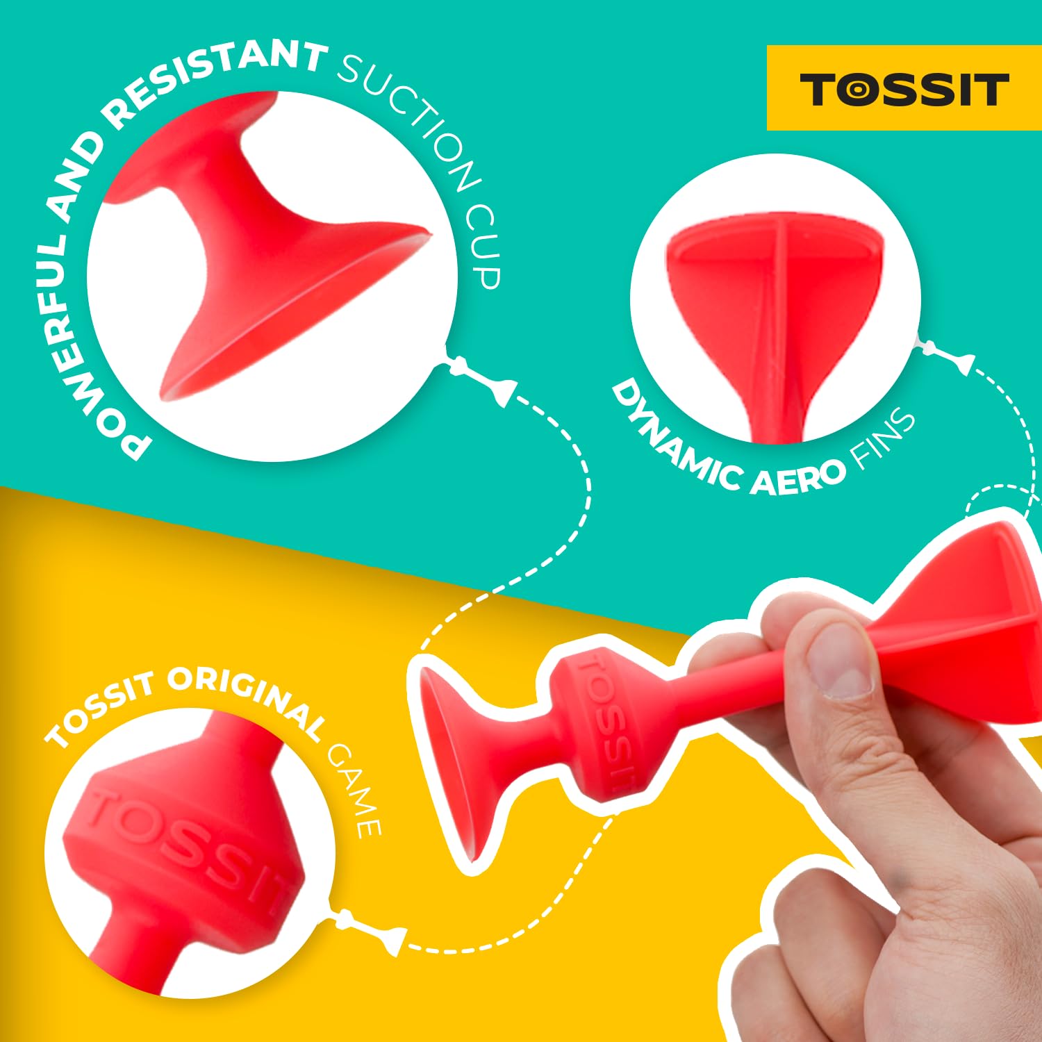 TOSSIT Suction Cup Darts, Toss Game Perfect Family and Party, Silicone Throwing Game for Backyard Indoor and Outdoor Fun - Image 3