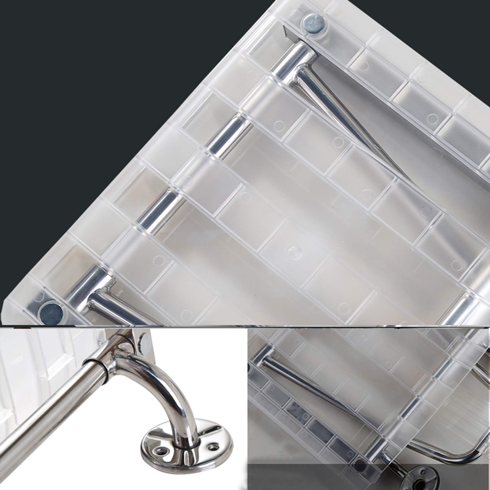 Asiento Ducha Abatible, Taburete de Seguridad para Baño, Taburete de ABS Necesidades Diarias para Personas Mayores Discapacitadas Cargar Los Portes 160 Kg