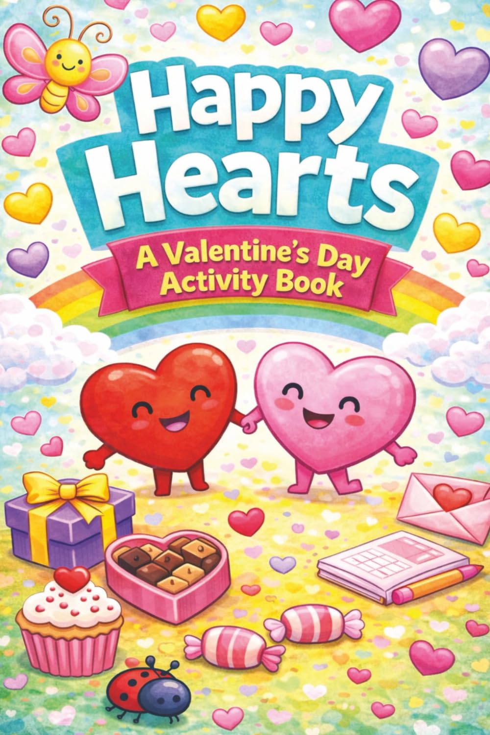 HAPPY HEARTS: A Valentine's Day Activity Book: 70 Pages of Fun Valentine Activities for Kids | Fun, Screen-Free Valentine Activities for Kids: Mazes, ... Valentine Activity Book (Kids Holiday Books)