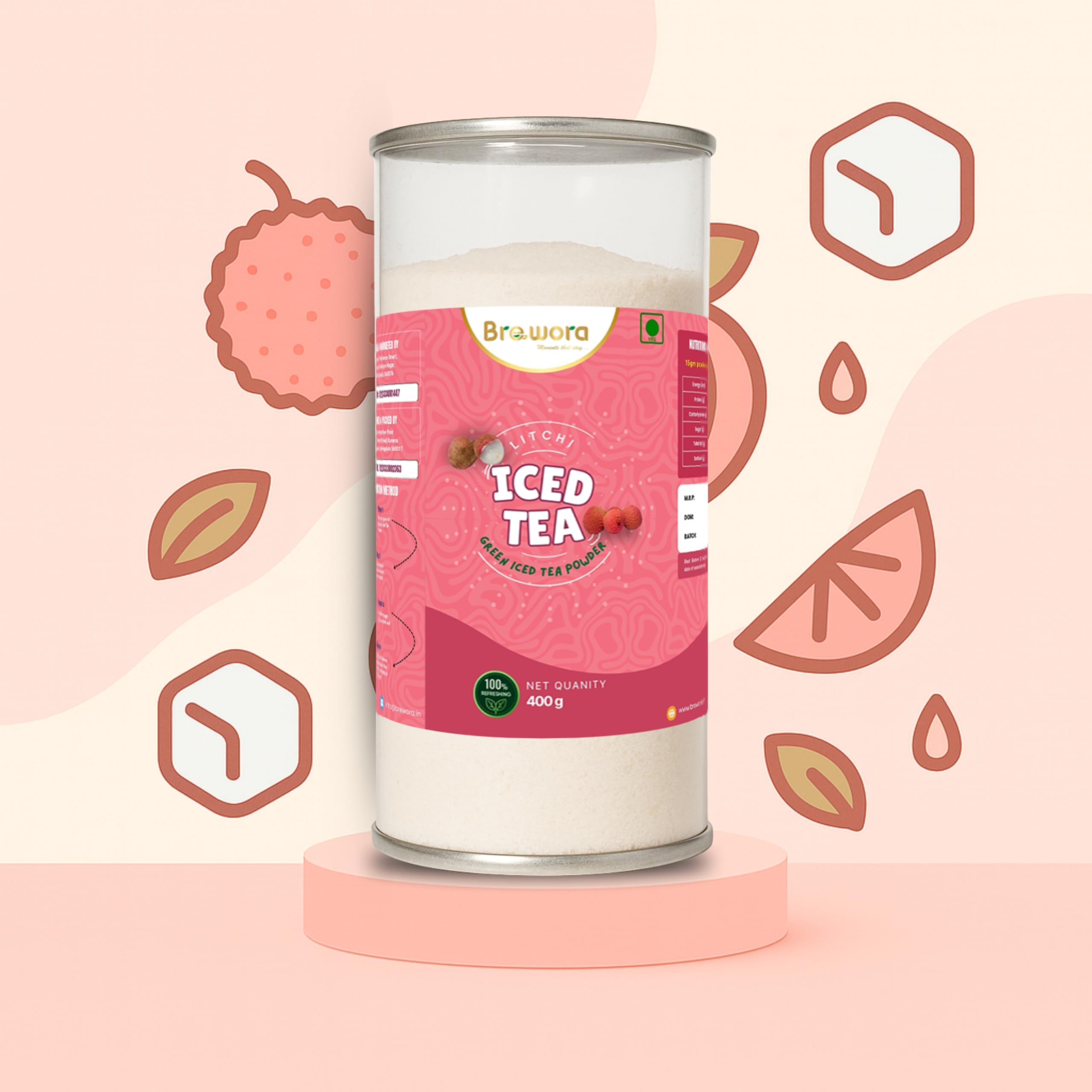 Brewora Litchi Iced Tea 1