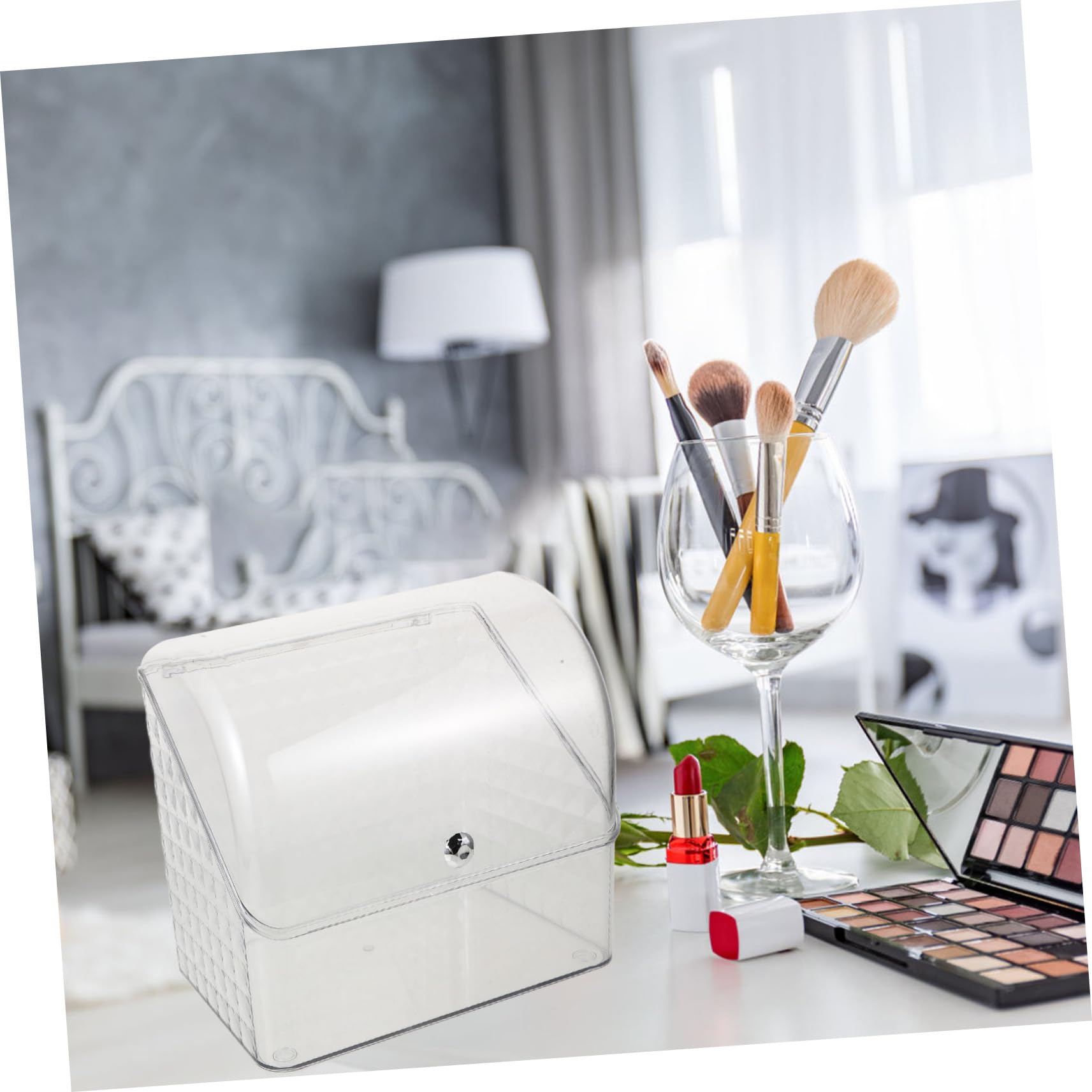Ciieeo Aufbewahrung Für Make-up Make-up-behälter Transparenter Kosmetik-organizer Schmuckschatulle Regalkorbbehälter Für Schminktisch Hautpflegehalter Kosmetikvitrine