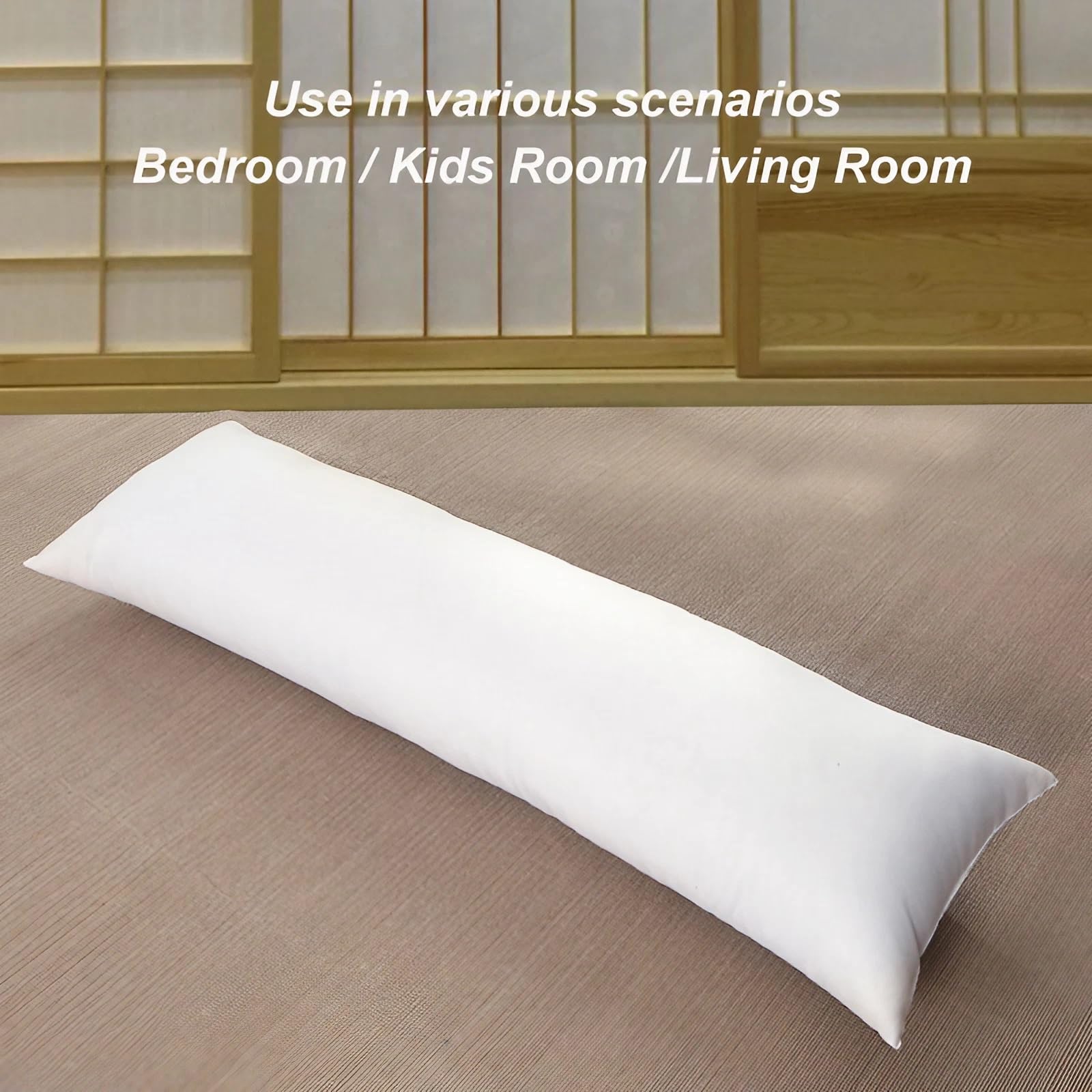 Almohada Embarazada Larga Dormir Almohada de Lado Cilíndrica Embarazo Relleno Suave Algodón PP Microfibra Apoyo Cuerpo Descanso Comfort Maternidad(60 x 180 cm (1.97 x 5.91 ft))