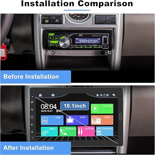 Miniatura 2 de Carplay estéreo de coche de 10.1 pulgadas, pantalla táctil extraíble, radio Android Auto, pantalla desmontable, unidad principal de 1 din, llamada