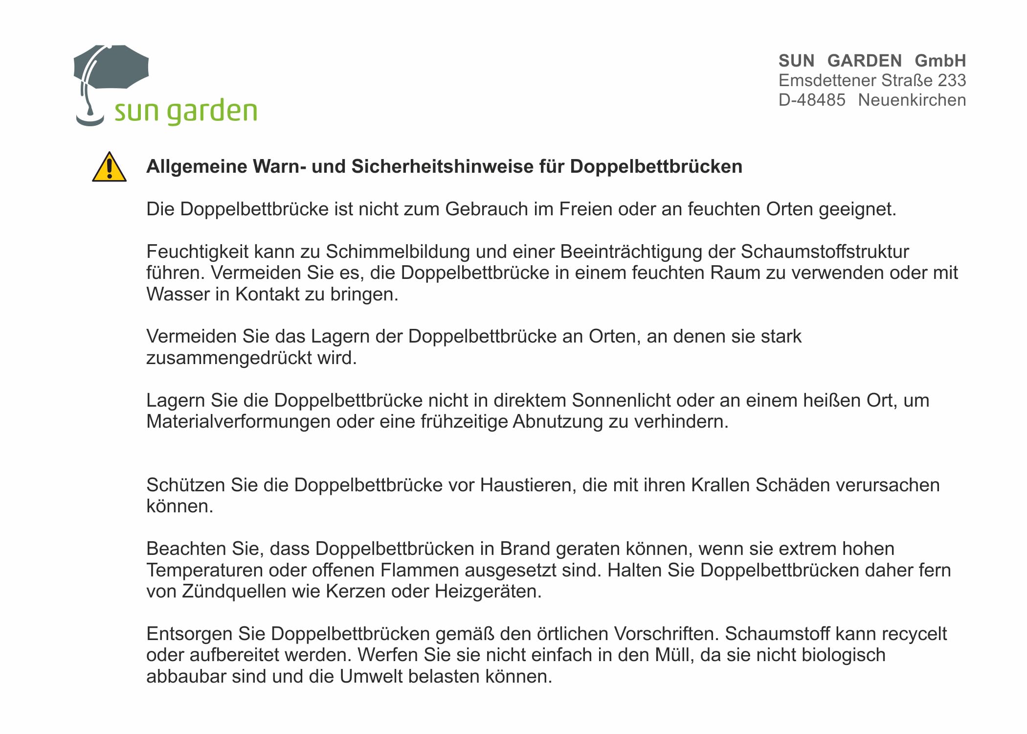 SUN-GARDEN Liebesbrücke