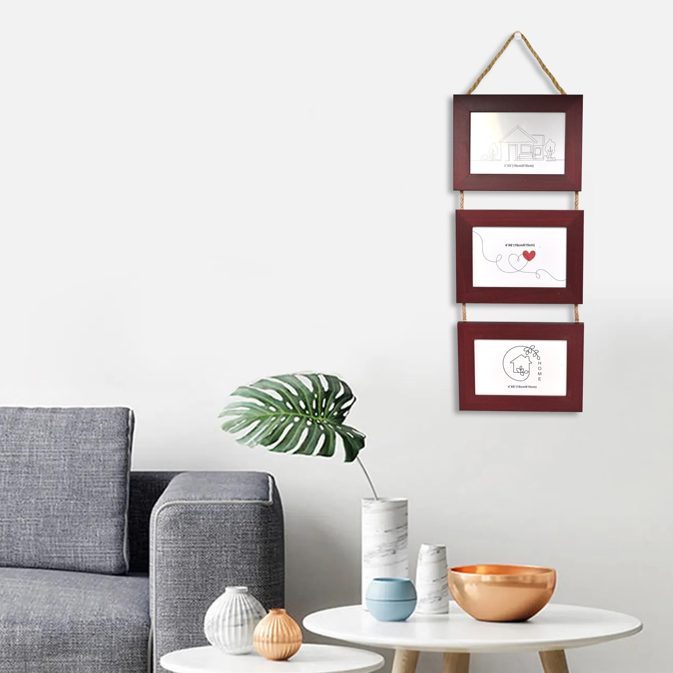 Cortina Gray Rotating Photo Frame - Display Memories -15
