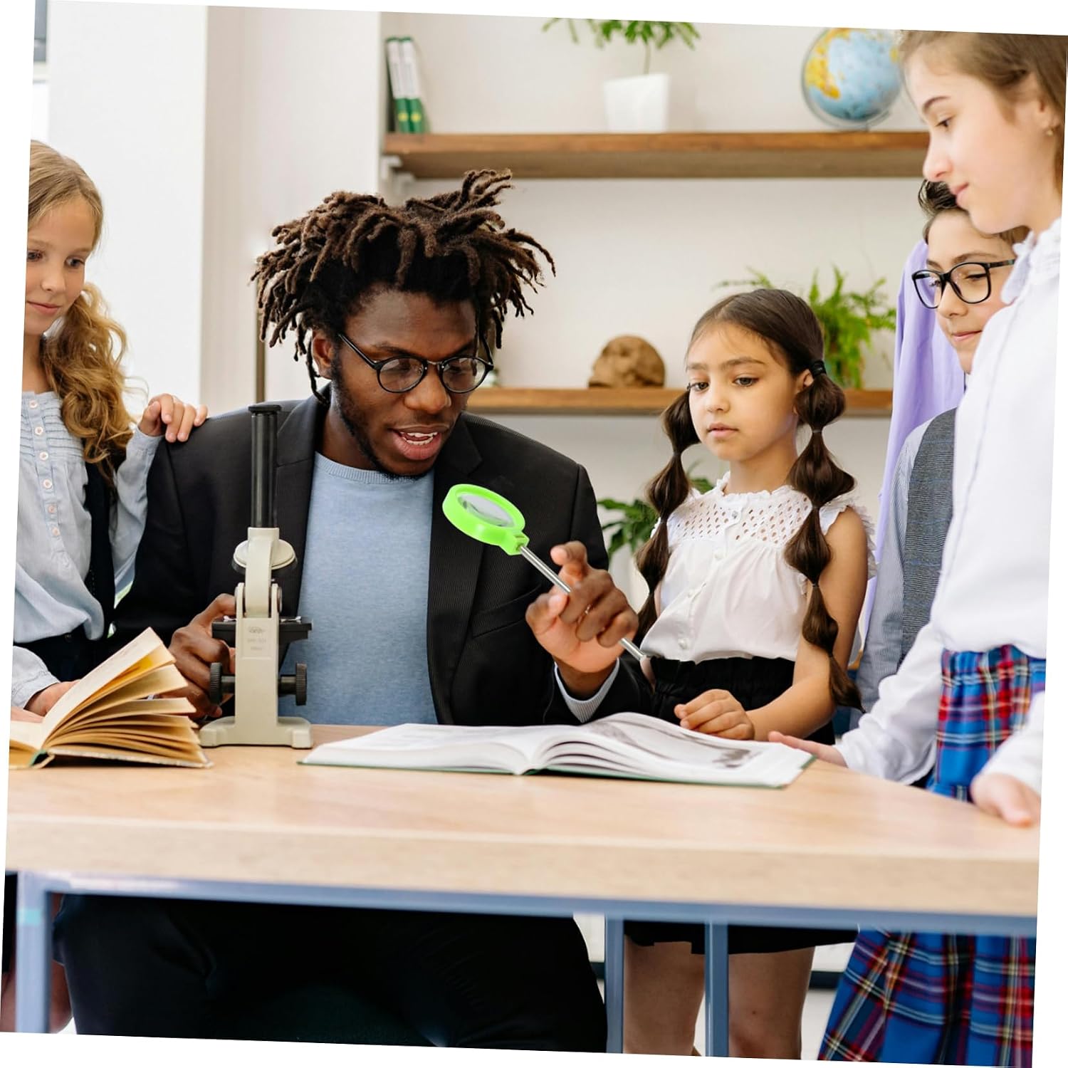 Gatuida Optical Lens for Physics Teaching Handheld Convex Middle School Science Kit
