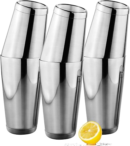 Coctelera de acero inoxidable 2 piezas de 18 oz y 28 oz Boston Cocktail Shaker Bar Shaker Bar Shaker Set Martini Shaker Shaker Barman Shakers para