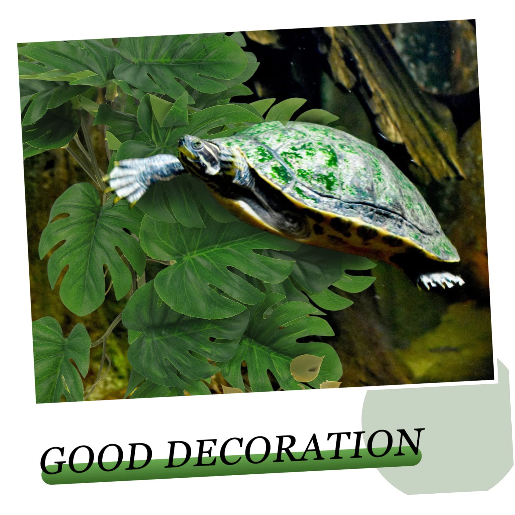 ABOOFAN 5stücke Terrarium Kunstpflanze Für Reptilien Simulierte Dekoration Für Aquarien Lebensechte Fake-Pflanze Für Eidechsen Geckos Schlangen Und