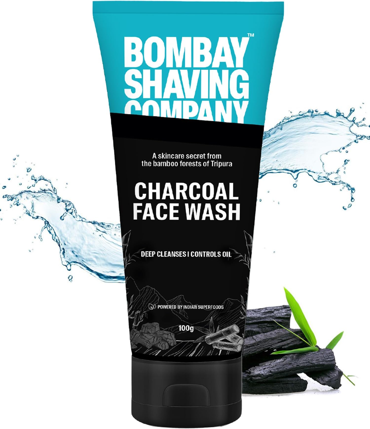 Charcoal Face Wash, Fights Pollution and Acne, Oil Control For Men & Women - 100g