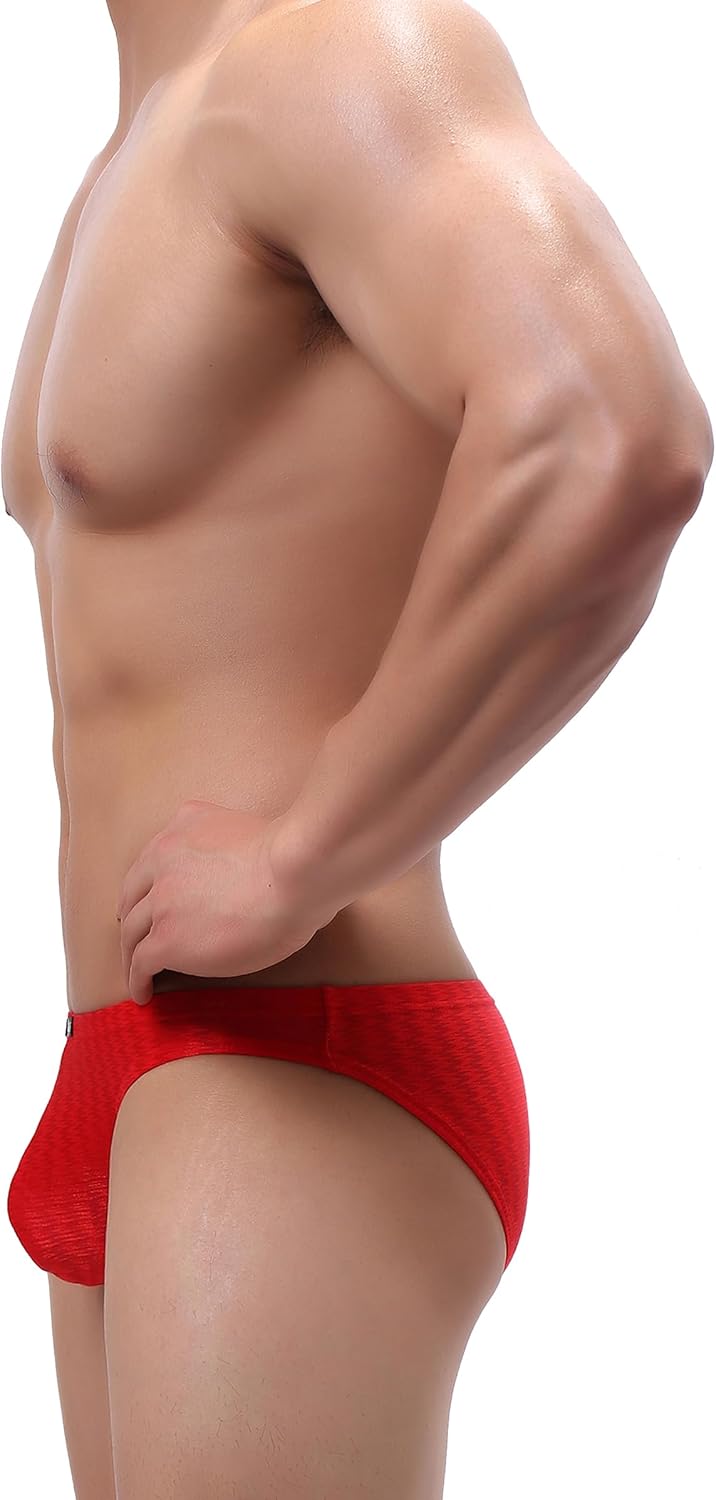 iKingsky Men's Shining Briefs Sexy Big Pouch Underwear High Stretch Bluge Mens Under Panties - Image 2