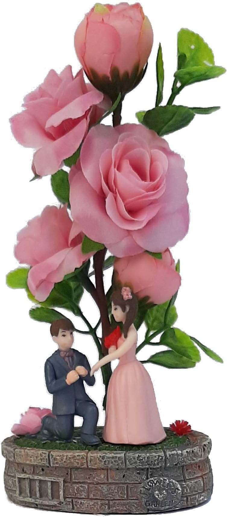 Urvi Creations Plastic Flower Couple Showpiece, 12", Multicolour