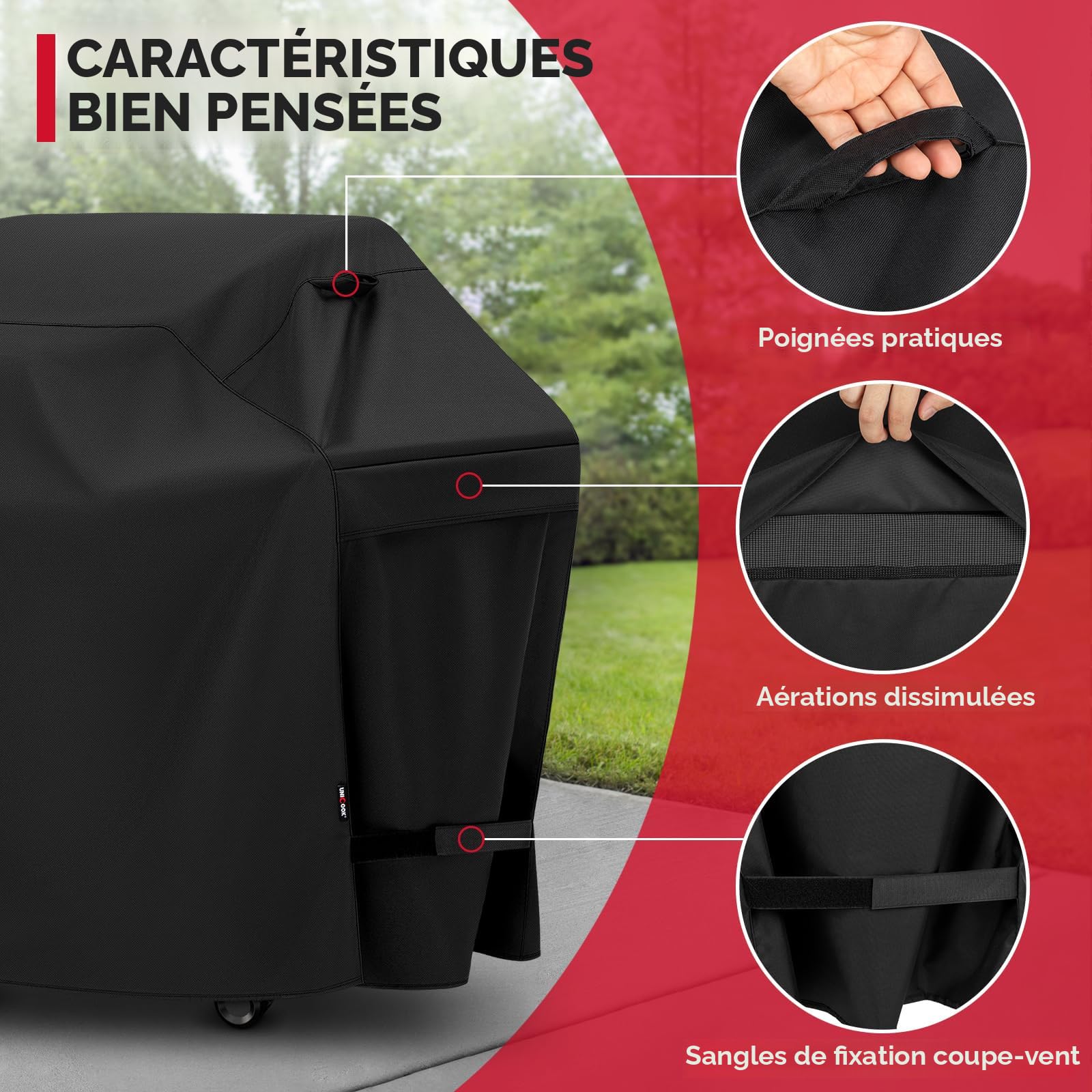 Housse De Protection Maxxcovers Pour Barbecue Kamado 23-25 Pouces - Étanche, Noir