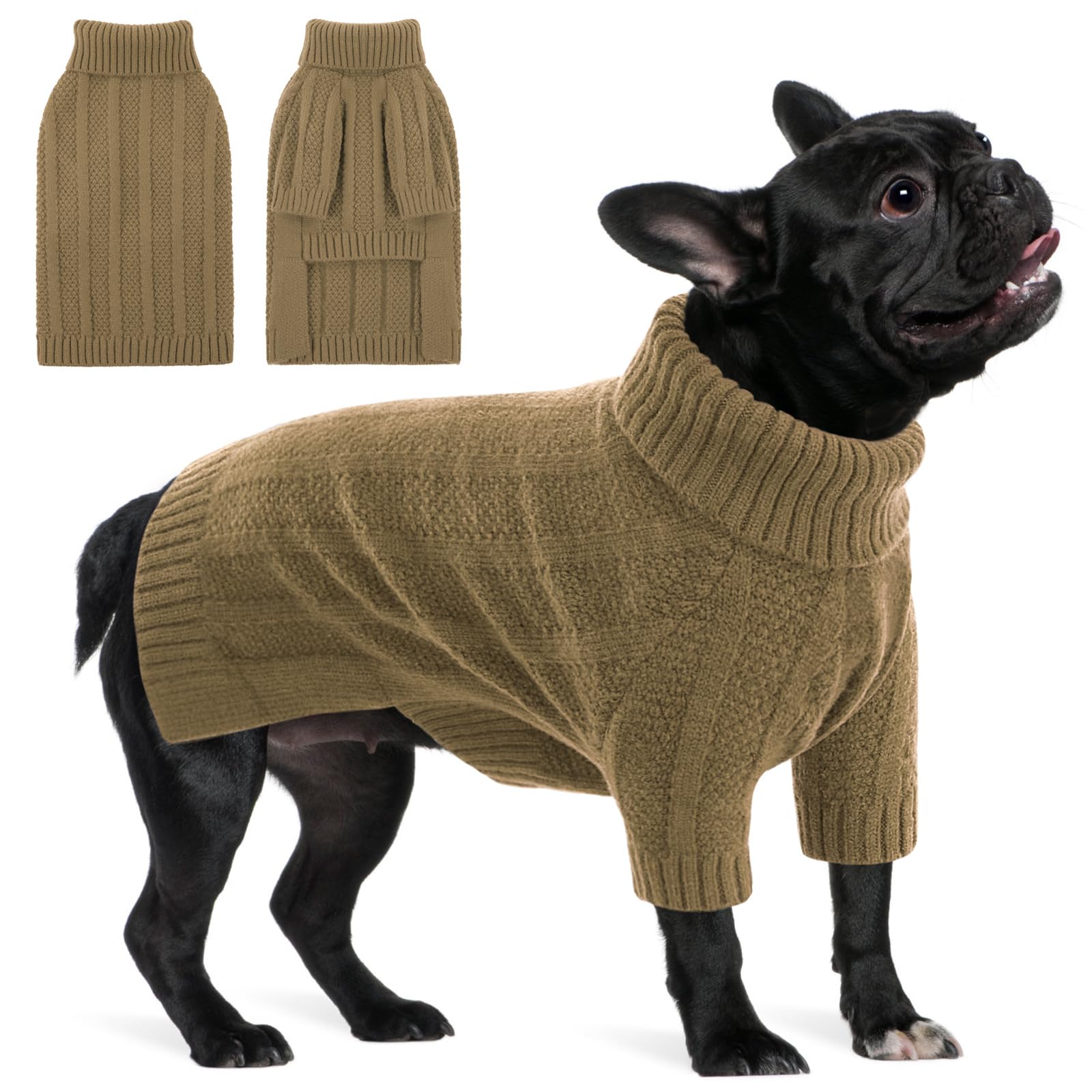 Queenmore Dog Jumper Medium, Cozy & Stretchy French Bulldog Jumper for Dachshund Jack Russell, Beagle, Schnauzer