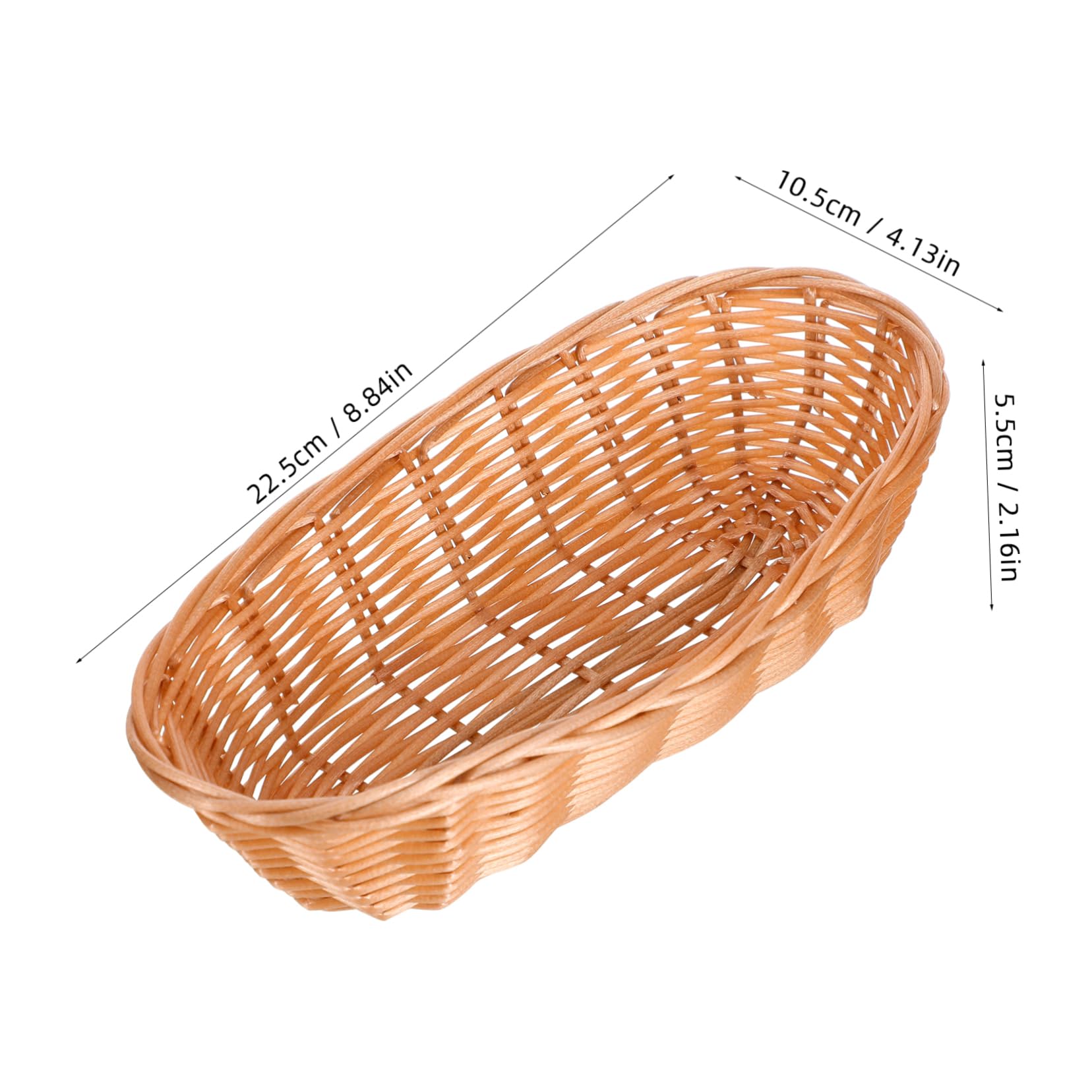 Alipis Cestini Intrecciati in Plastica Effetto Rattan 10 Pezzi, Grande Capacità, Robusti e Facili da Trasportare, per Casa e Caffè