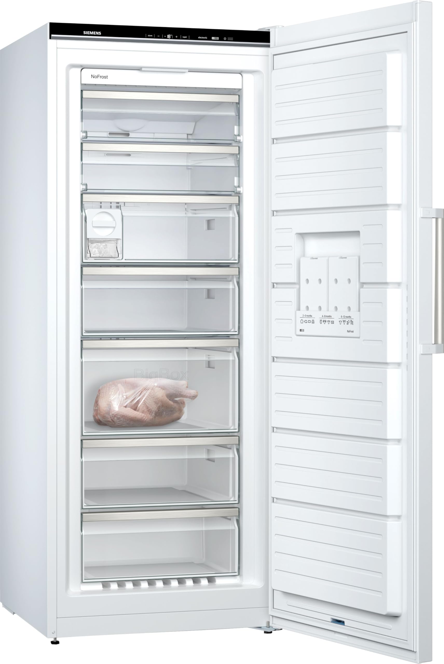 Siemens iQ500 GS54NAWCV Gefrierschrank 327 L noFrost 176 x 70 cm Weiß