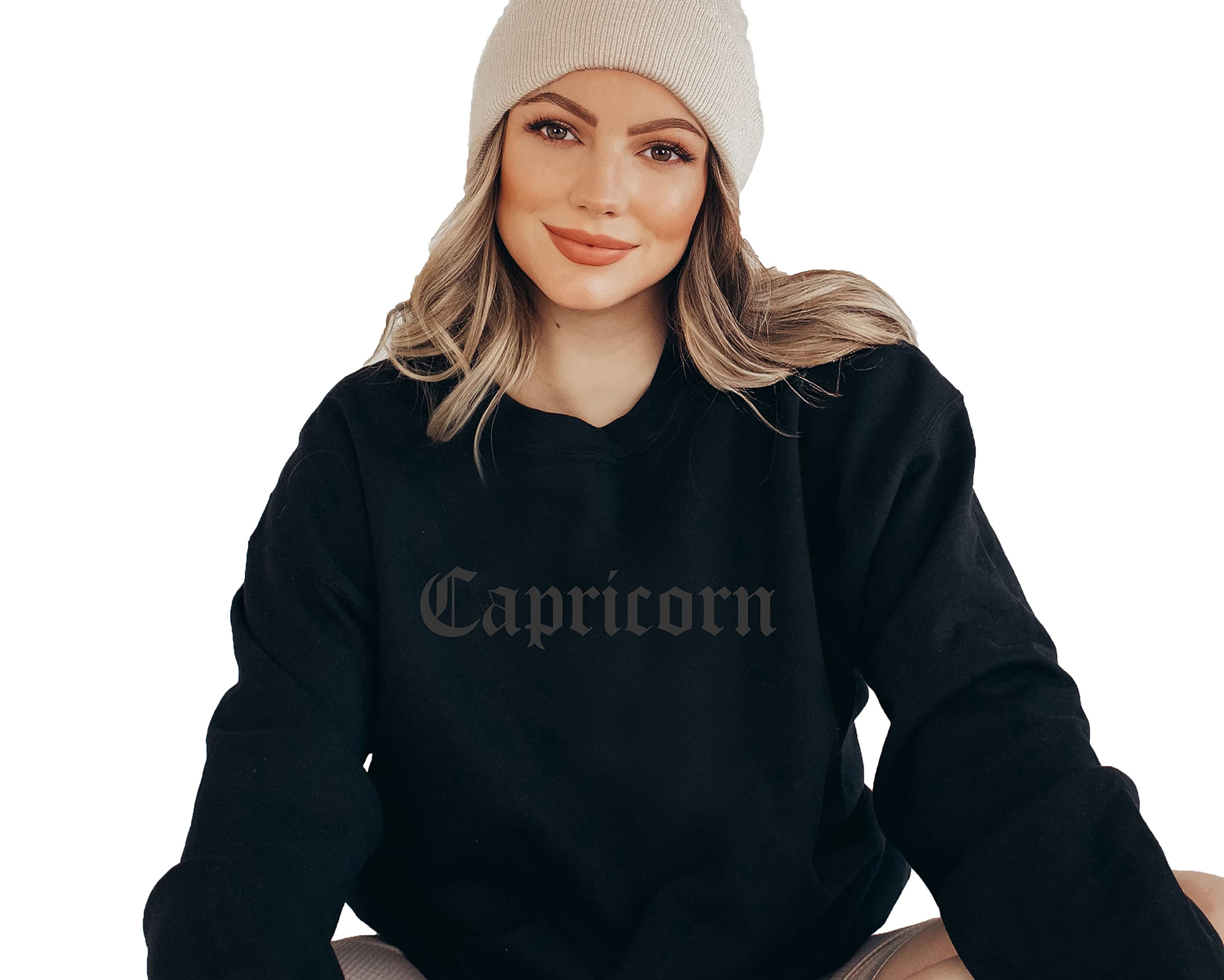 Up2ournecksinfabric LLCUp2ournecksinfabric - Embossed Zodiac Sweatshirt, Gift For Friend, Custom Horoscope Sweatshirt, Zodiac Birthday, Aires Taurus Gemini Cancer Leo Virgo Aquarius Pisces