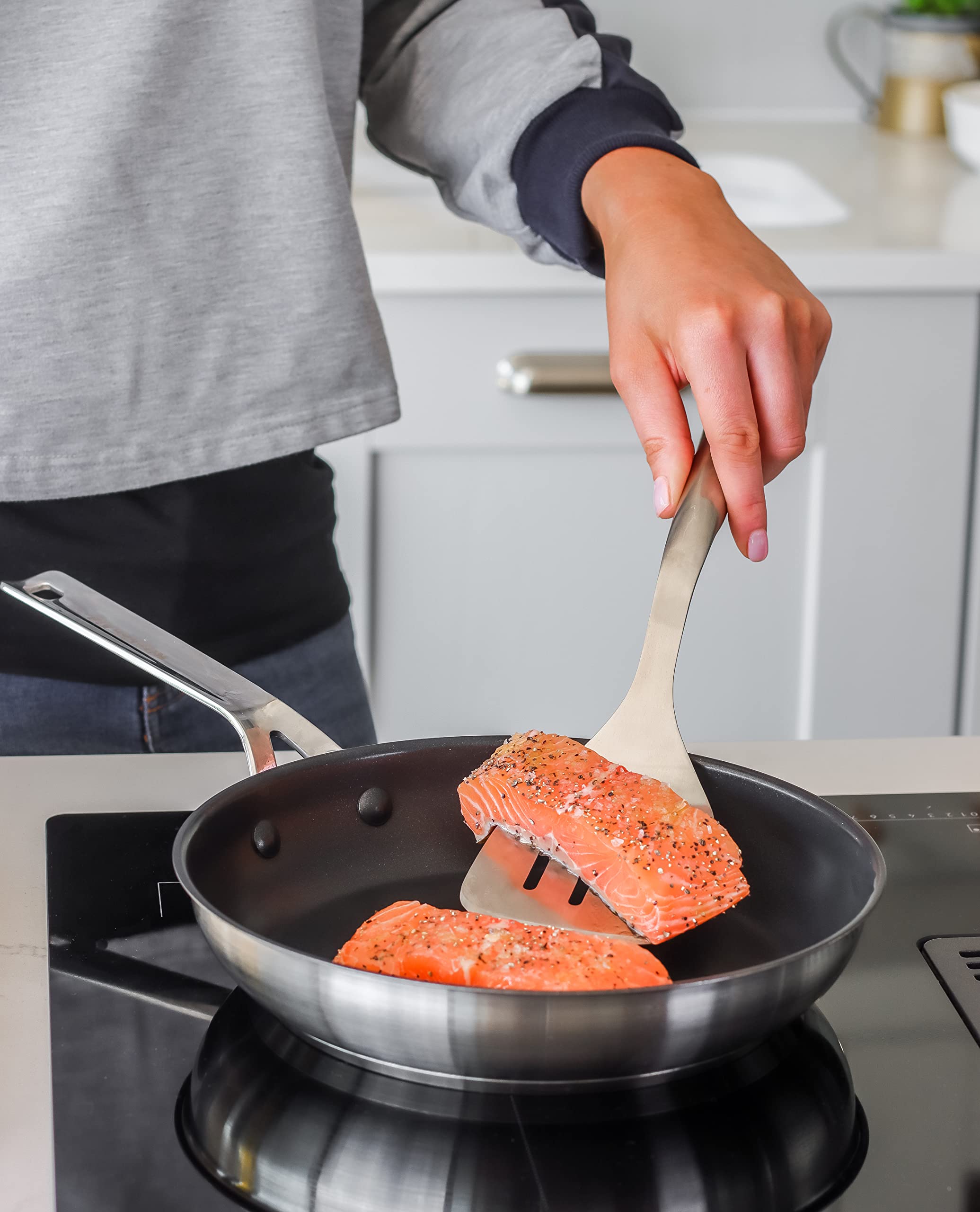 KitchenAid Premium Stainless Steel Fish Slice, Slotted Food Turner