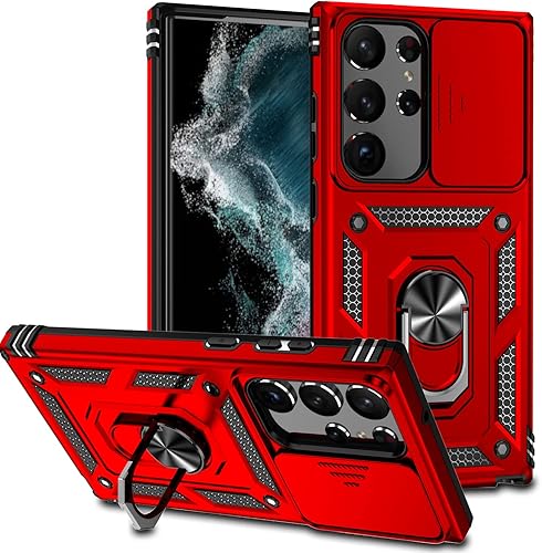 Miniatura 1 de ONOLA Funda para Samsung Galaxy S23 Ultra con soporte y funda para cámara deslizante grado militar funda protectora probada contra caídas de cuerpo