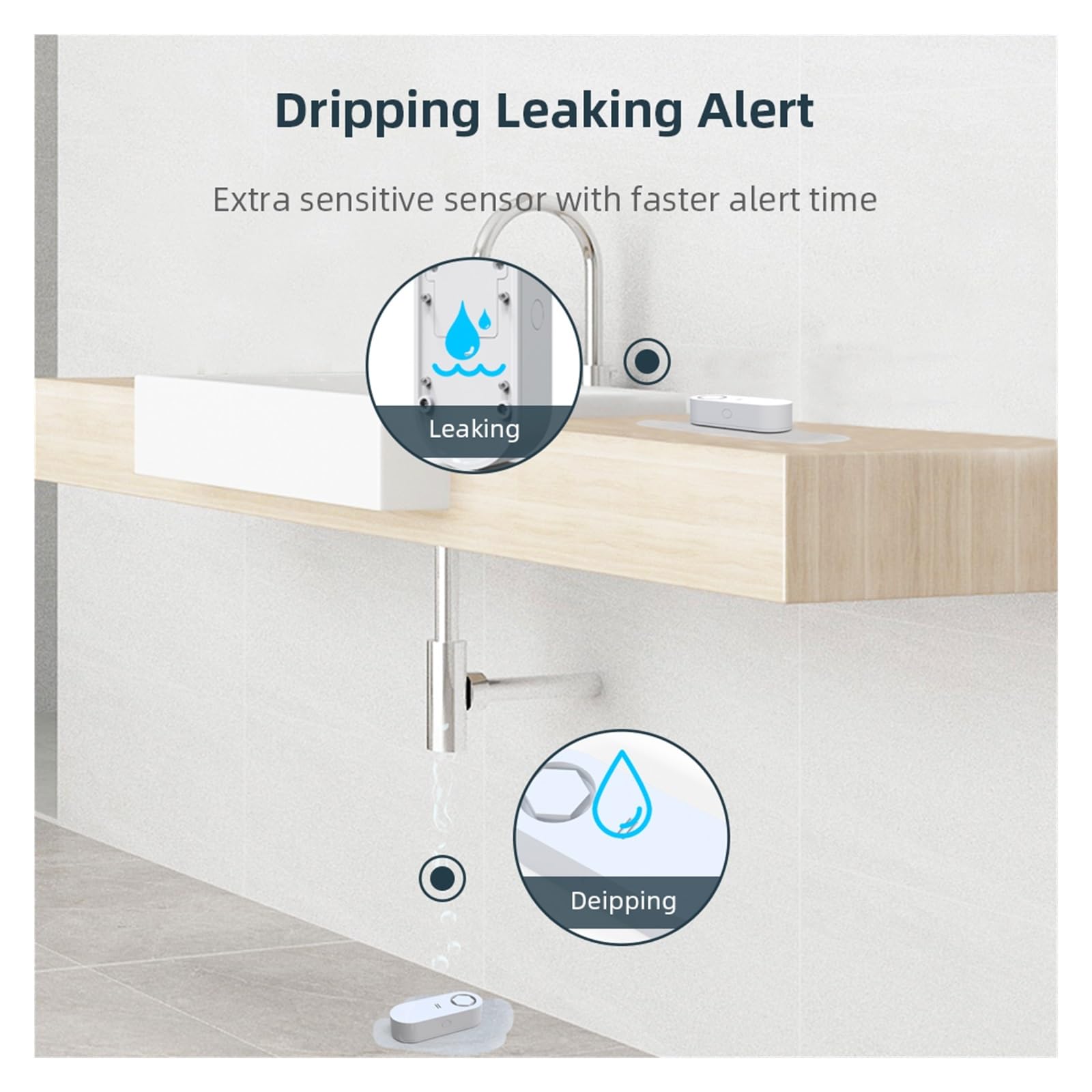 Temporizador de aspersor Alarma Pitido De Fuga De Agua Sirena Detector De Sensor De Fuga De Agua Escenario De Conjunto De Inundación Con Controlador De Válvula Inteligente Temporizador de riego para j