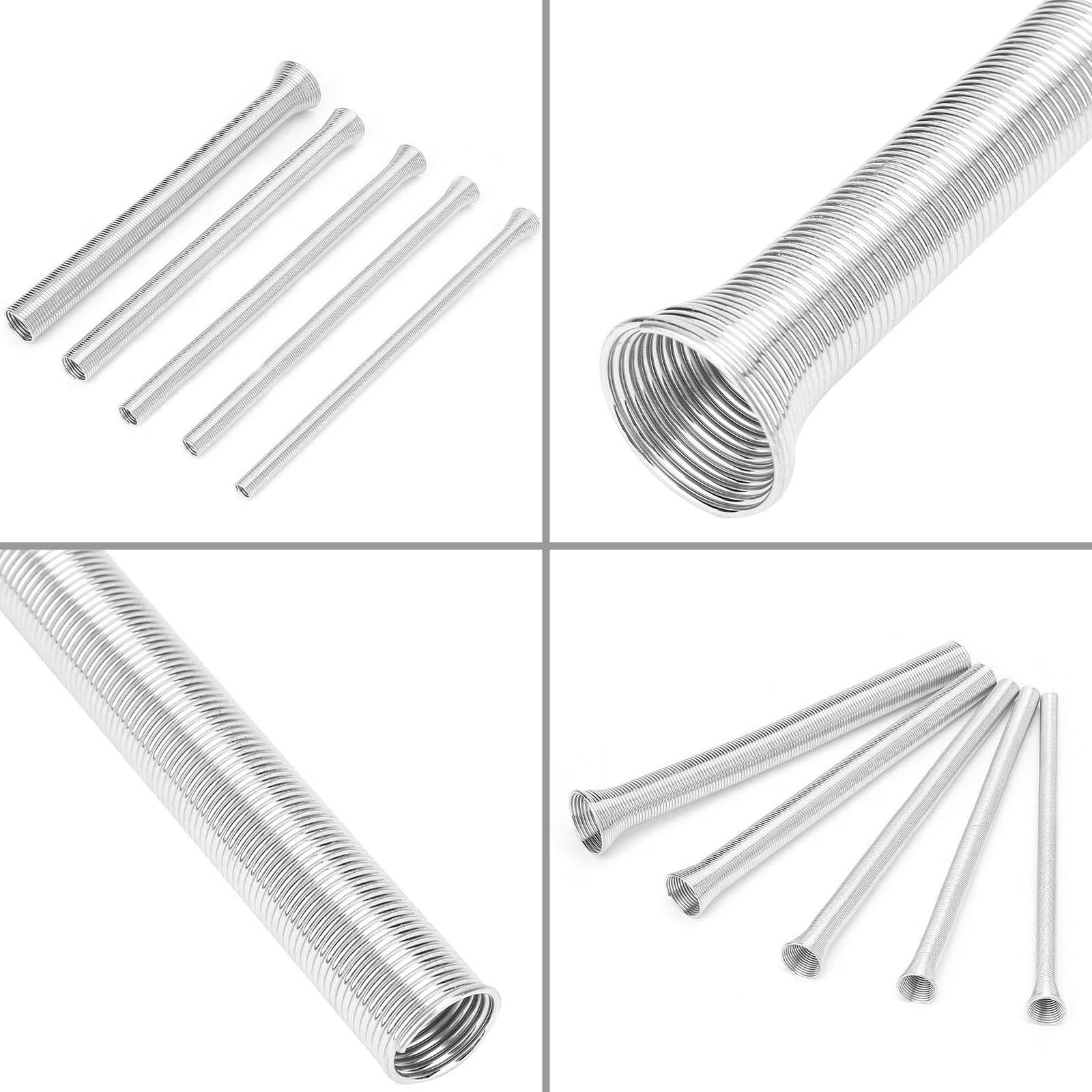 Spring Tube Bender Set 5 Pezzi Piegatrice a Molla per Tubi 1/4'' 5/16'' 3/8'' 1/2'' 5/8'' 210 mm