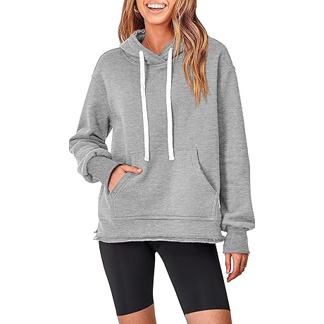 KIRUNDO Women's Casual Cotton Long Sleeve Fleece Hoodies Sweatshirt