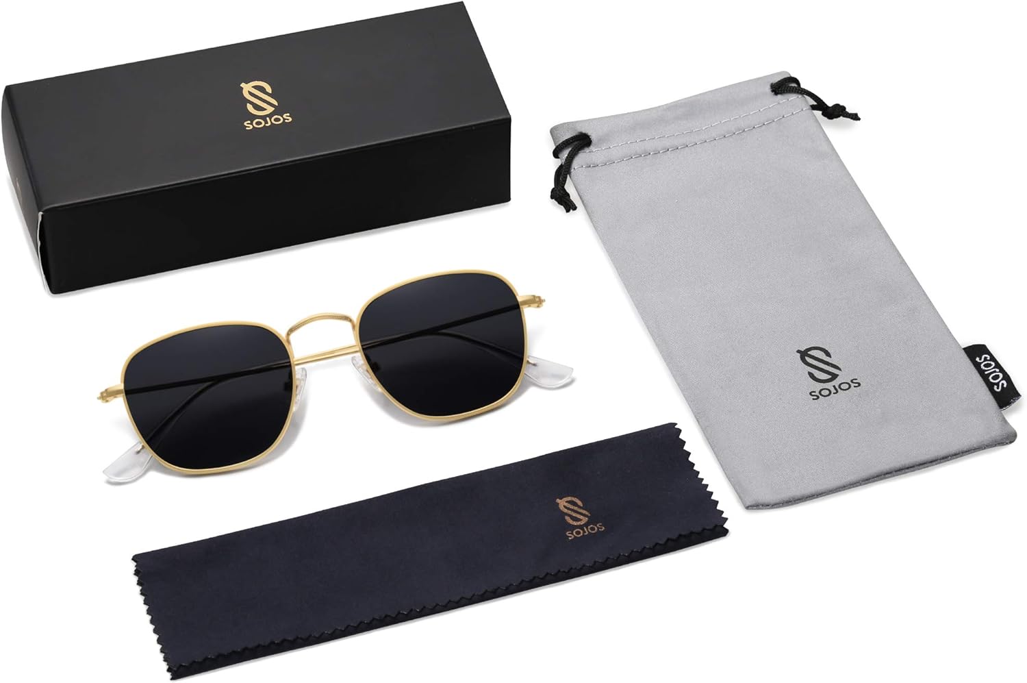 SOJOS Square Polarized Sunglasses for Men Women Classic Vintage Retro Style SJ1143 - Image 7