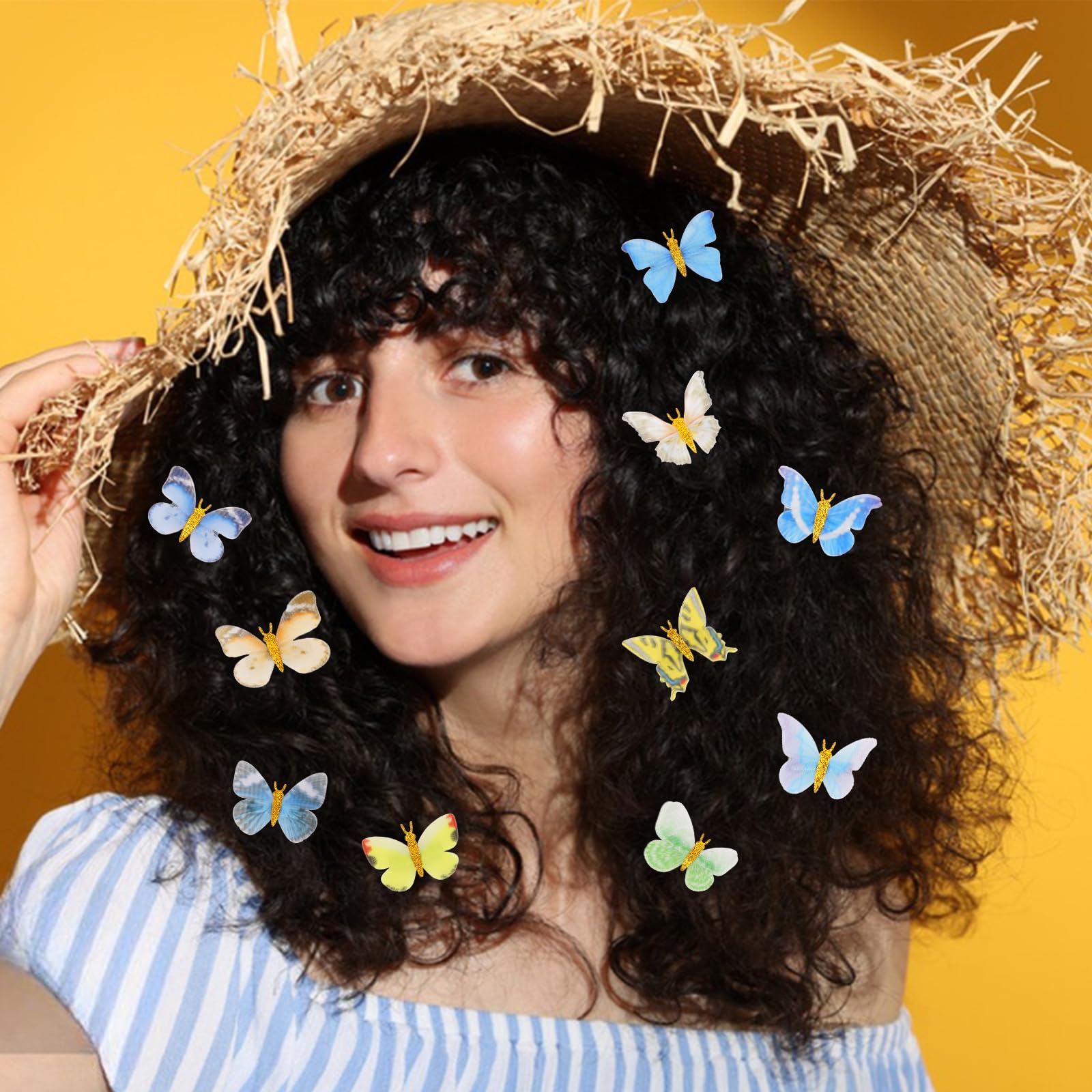 Amazon.com : Semato 20 Pieces Butterfly Hair Clips Butterfly Y2k