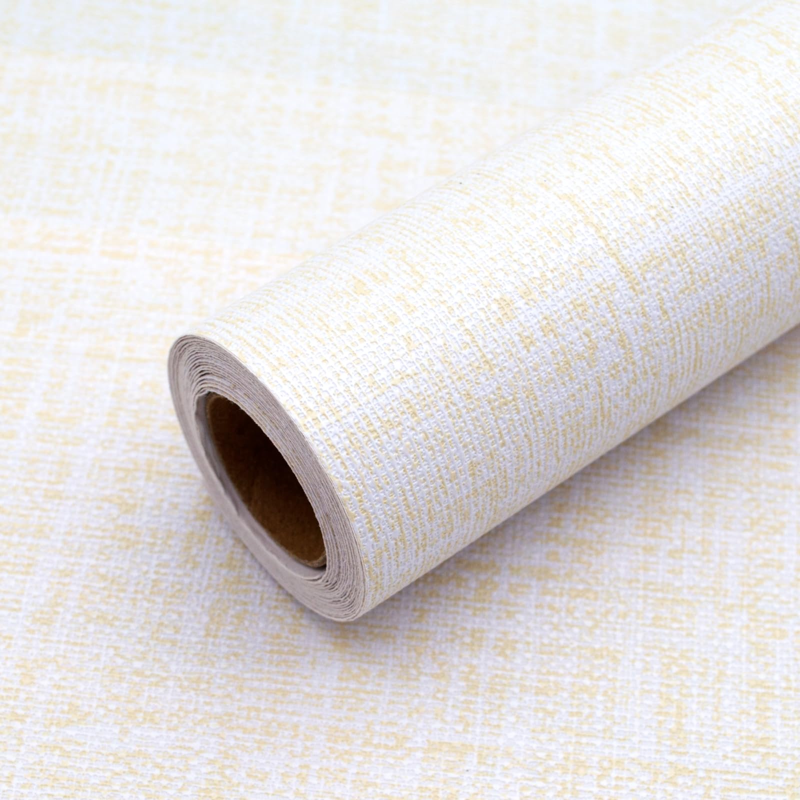 Yancorp 10ft Textured Fabric Cream Wallpaper Faux Grasscloth Beige Peel and Stick Wallpaper Self-Adhesive Wallpaper Linen Removable Wallpaper Cabinets Counter Top Liners