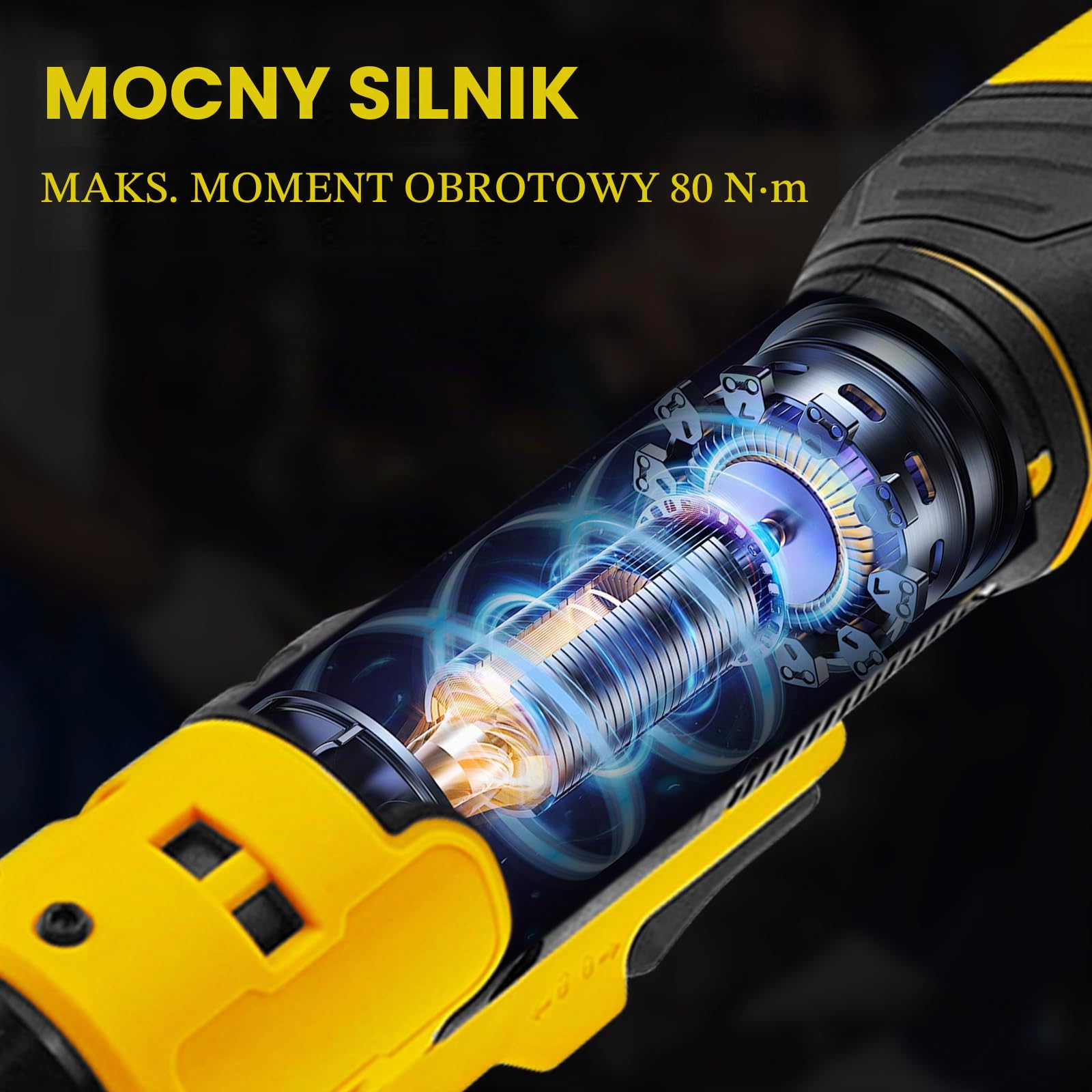 Przedłużony bezprzewodowy klucz zapadkowy 1 cm do akumulatorów serii Dewalt 18 V 20 V, 320 obr./min, elektryczny klucz grzechotkowy 80 Nm, przedłużony pręt o długości 6in / 16 cm