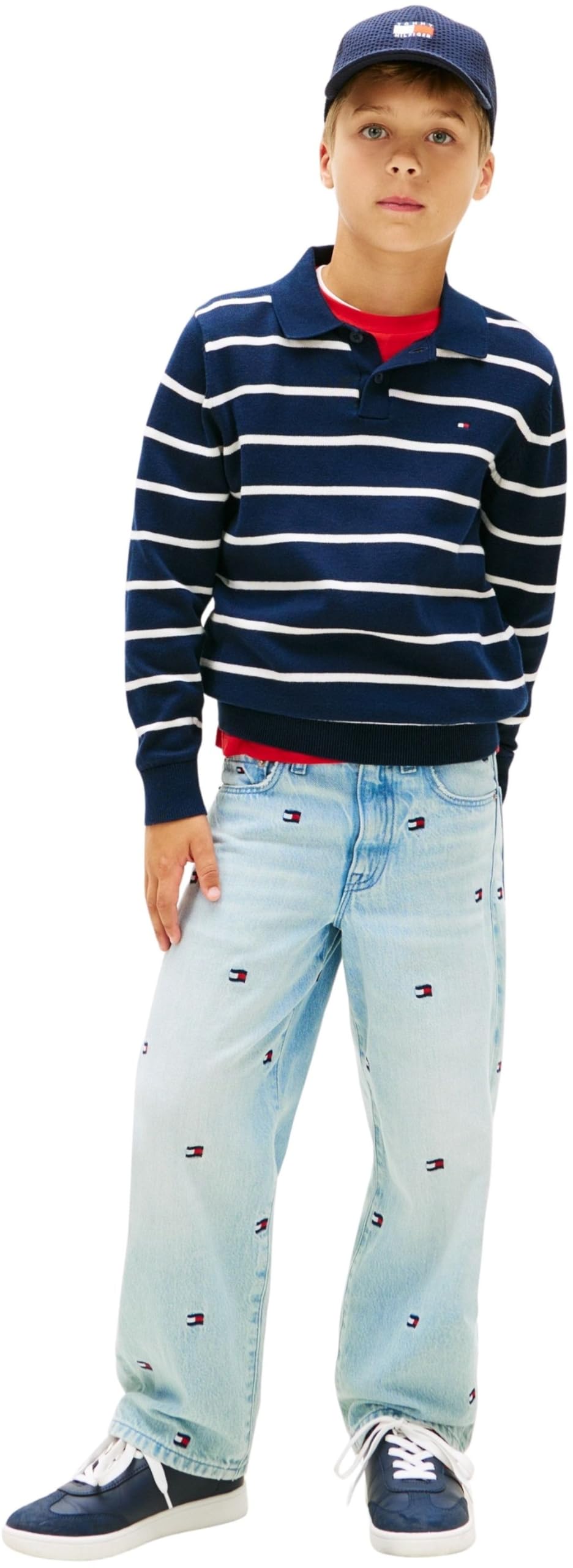 Tommy Hilfiger Jungen Polo Collar Sweater Ls Pullover