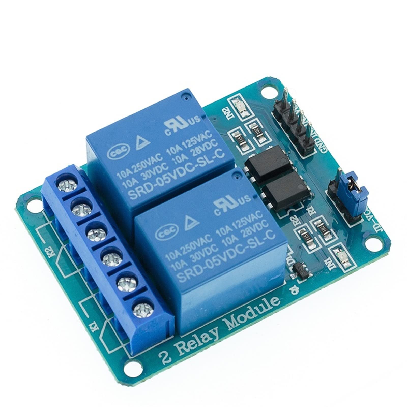Module relais 5V à 2 voies optocouplé pour domotique et automatisme DIY