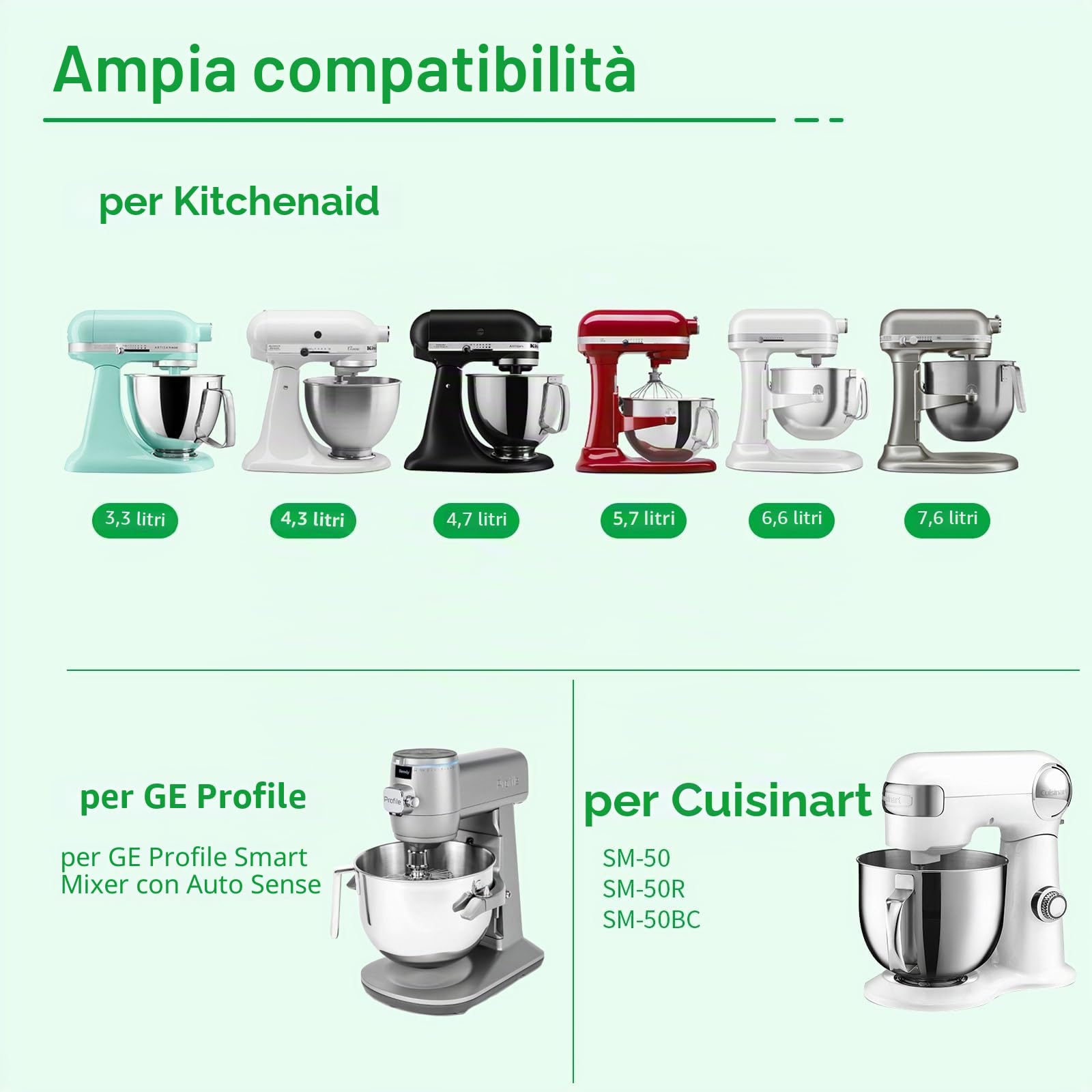 Accessorio per gelatiera per frullatore da tavolo KitchenAid, accessorio per gelato alla frutta realizzato con materiali BPA-free e sicuri per gli alimenti, macchina per gelato soft