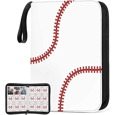 Baseball Card Sleeves Binder for Trading Card, Card Holder Album Protectors