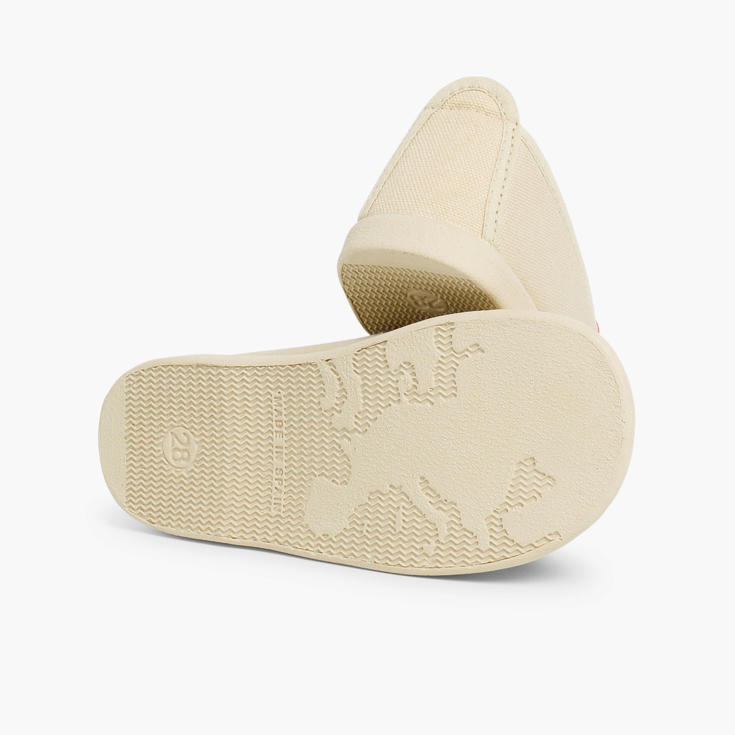 Pisamonas Mocassins Grandes Tailles en Toile avec Bandes de Couleurs