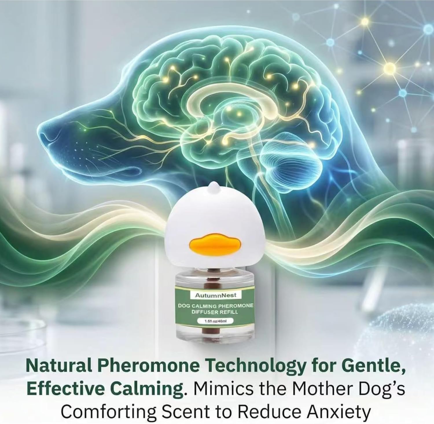 8-in-1 Calming Diffuser for Dog – Pheromone-Based Dog Anxiety Relief, 2 Plug-Ins & 6 Refills for 180-Day Stress Support – Helps Promote Calm Behavior, Safe & Non-Toxic, Anxiety Relief for Dogs