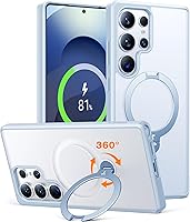 Vista 20 de TORRAS Soporte Magnético Giratorio de 360° para Funda Samsung Galaxy S24 Ultra, Compatible con Magsafe, Resistente a Golpes de Grado Militar Funda