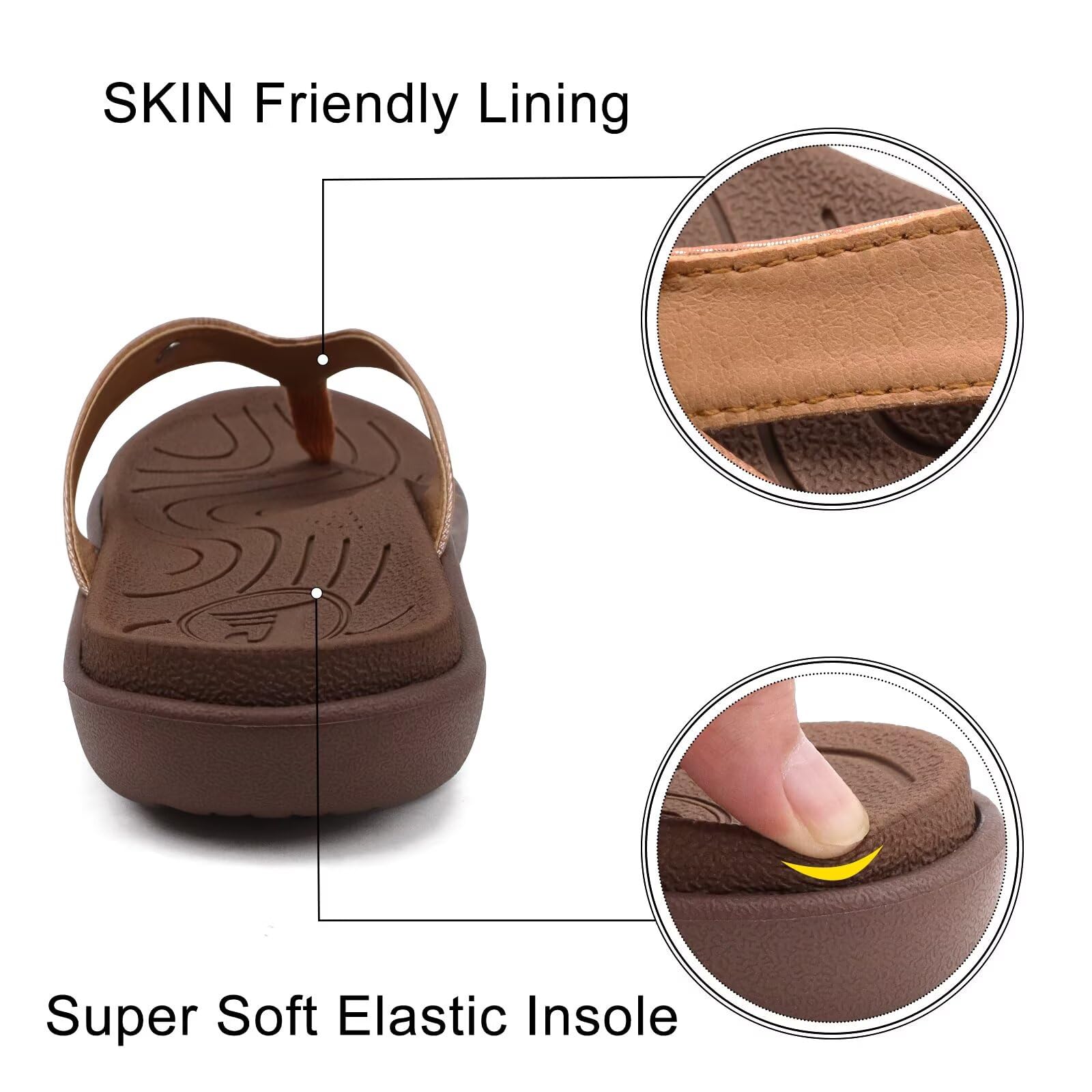 jiajiale Infradito Donna Moda Ortopediche Estive Comode Pelle Supporto Arco Plantare Flip Flop Doccia Spiaggia Piscina Aperte Mare Leggere Eleganti Ciabatte Antiscivolo Gomma Suole