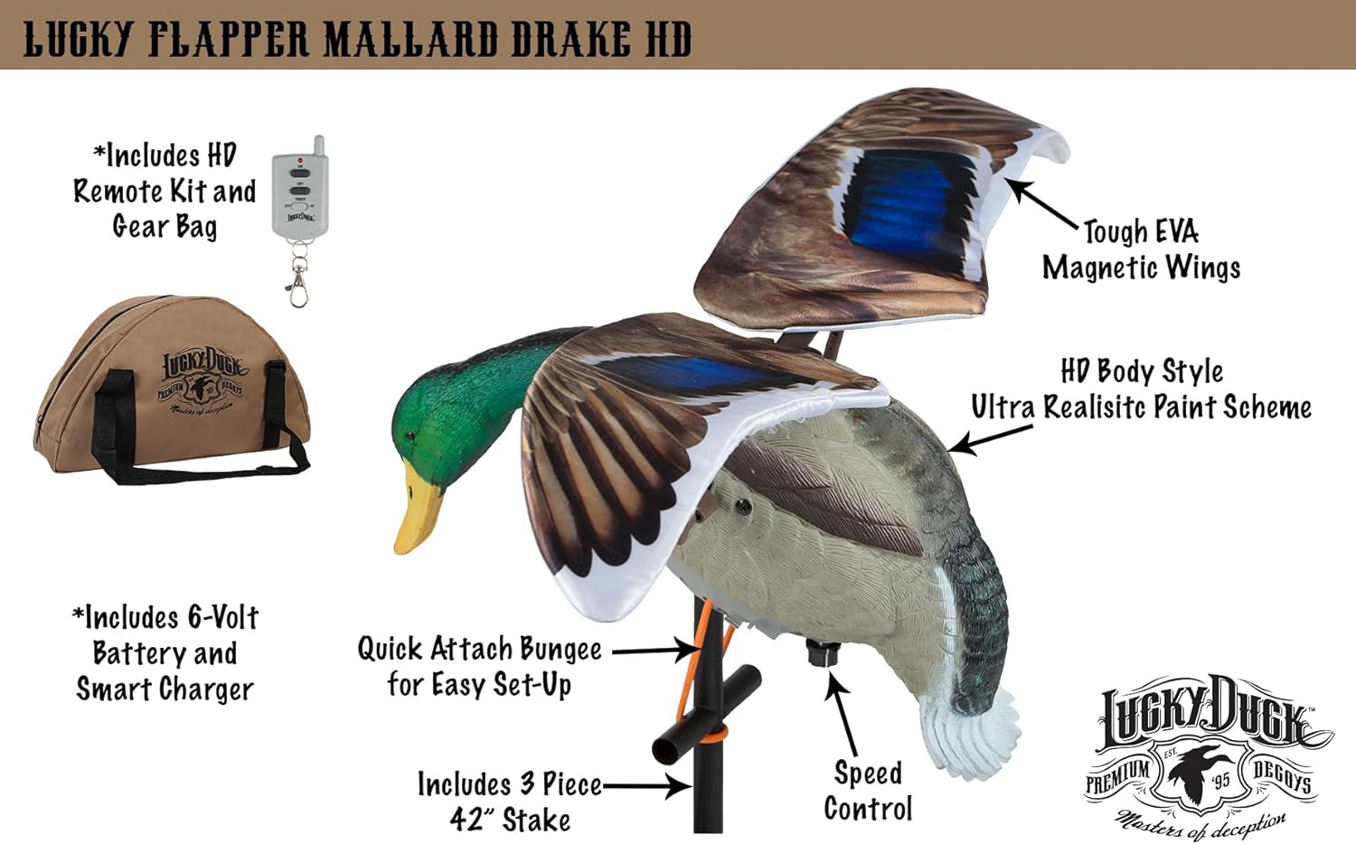 Lucky Duck Super Flapper HDI 2.0 - Mallard Drake
