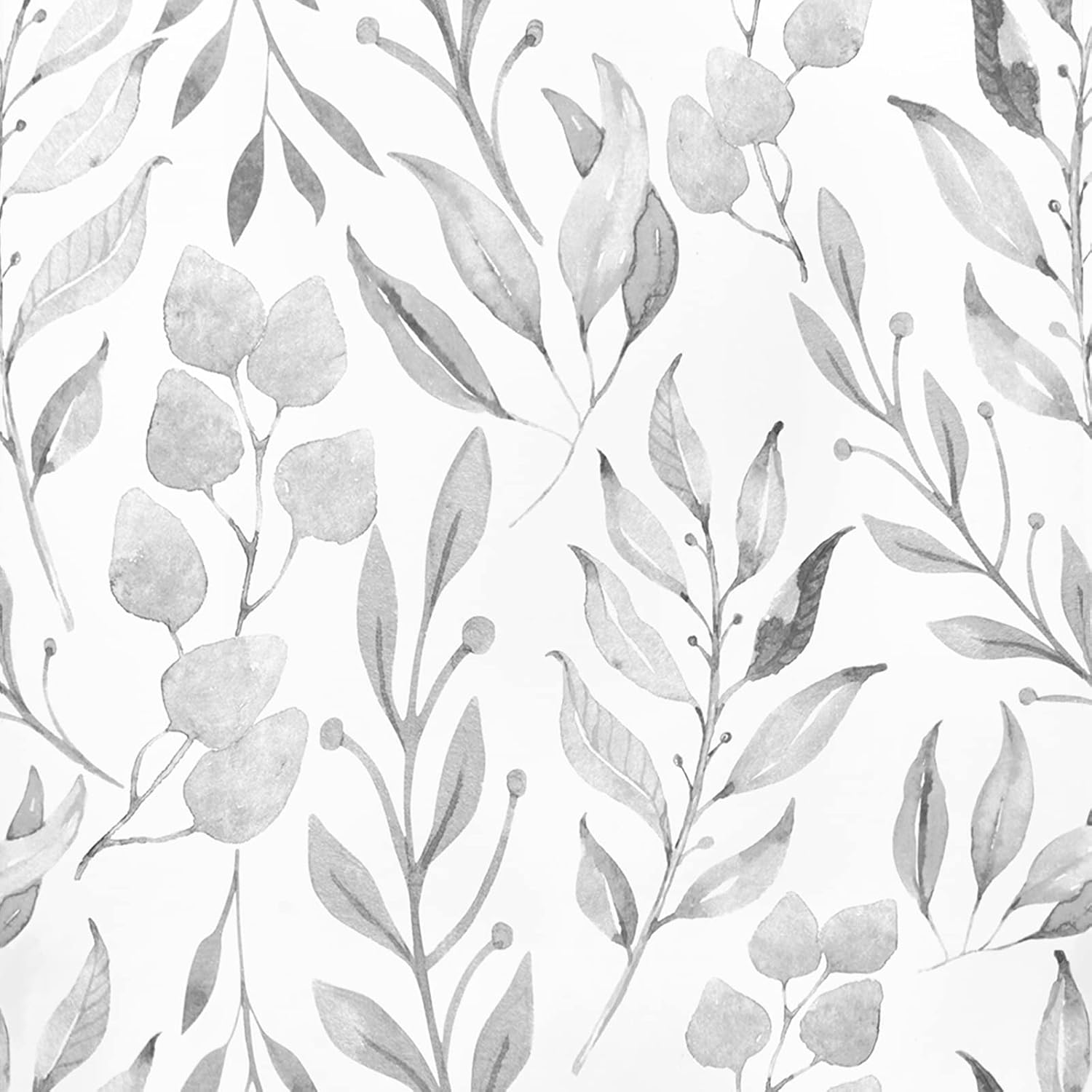 WENMER Gray Leaf Wallpaper Floral Wallpaper Peel And Stick Wallpaper 17 wenmer-gray-leaf-wallpaper-floral-wallpaper-peel-and-stick-wallpaper-17