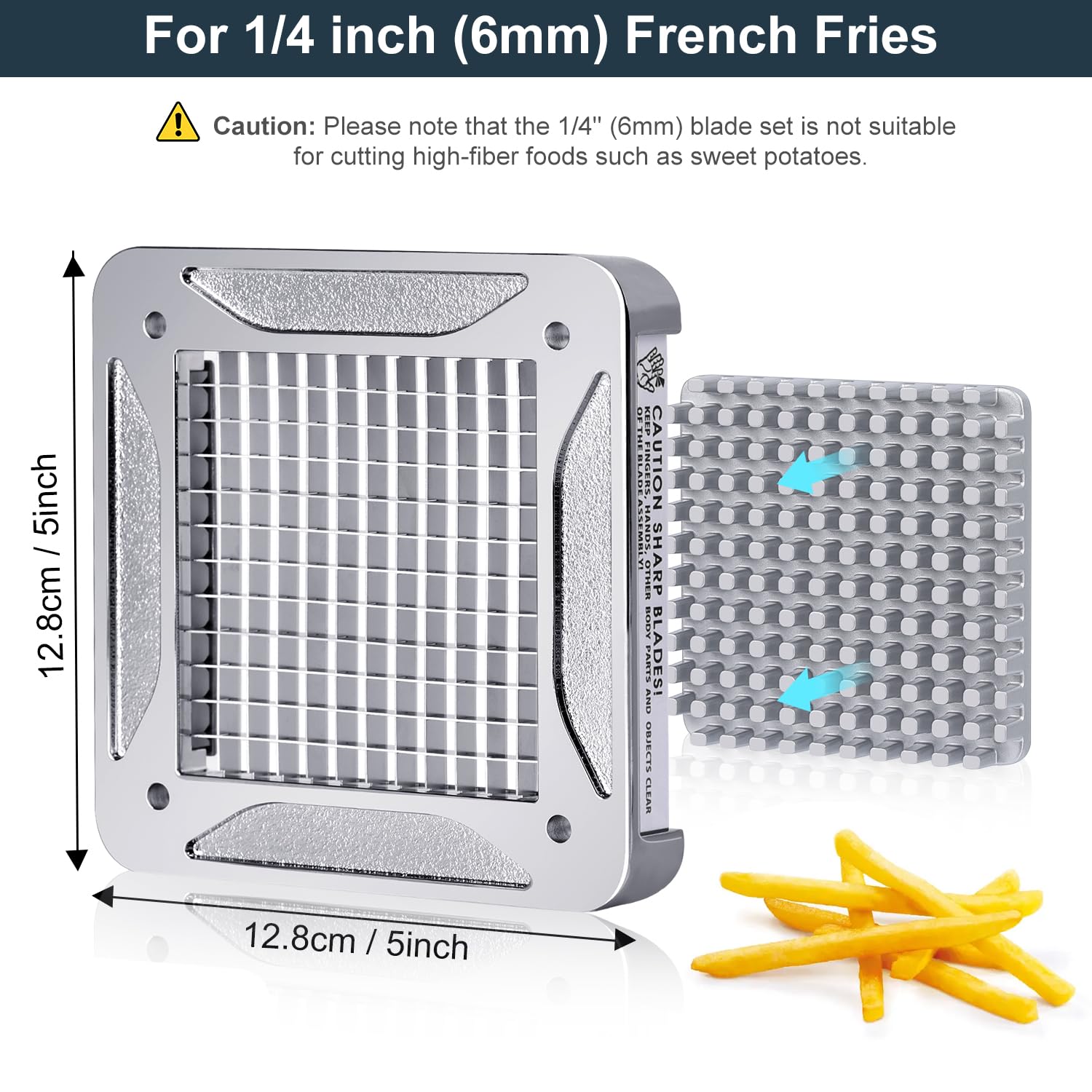Sopito 1/4 Inch Replacement Blade for French Fry Cutter, Sliver, 1/4 inch blade - Image 2