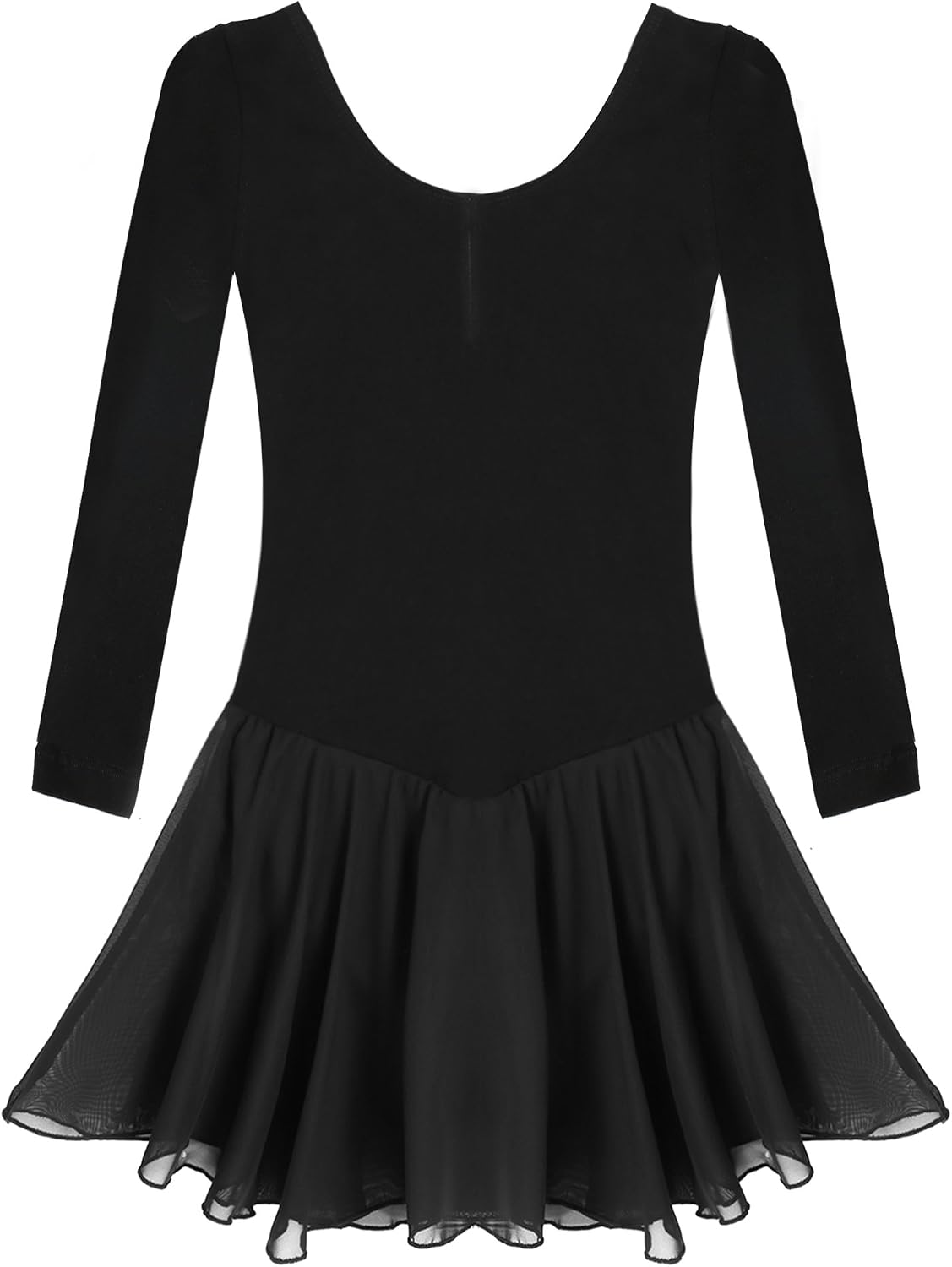 Arshiner Girls Basic Long Sleeve Ballet Skirted Leotard for Dance