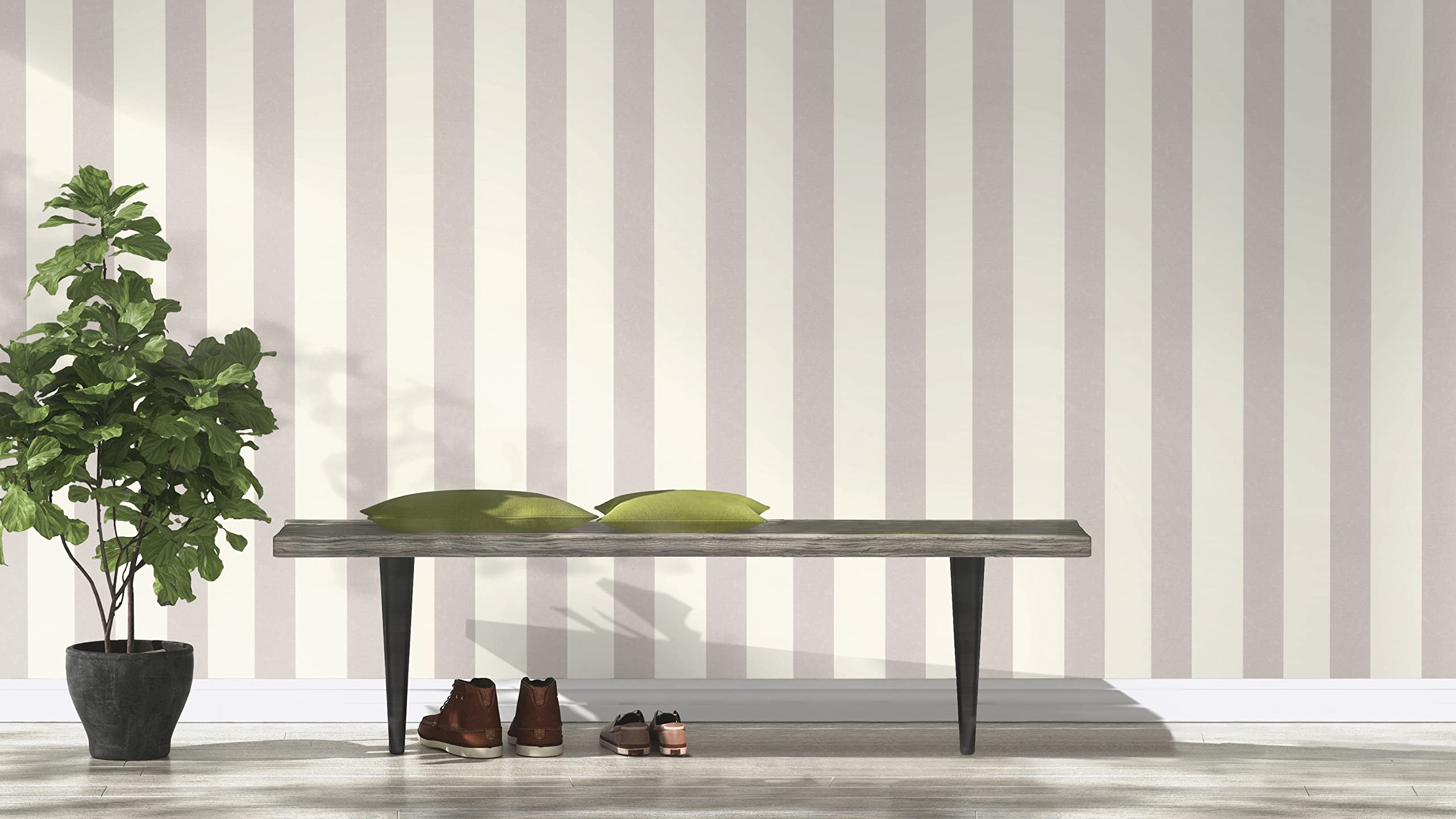 Rasch paperhangings Non Woven Wallpaper (universell) Grey White 10,05 m x 0,53 m Florentine III 485424, Grey-white, 53 x 1005 cm - Image 3